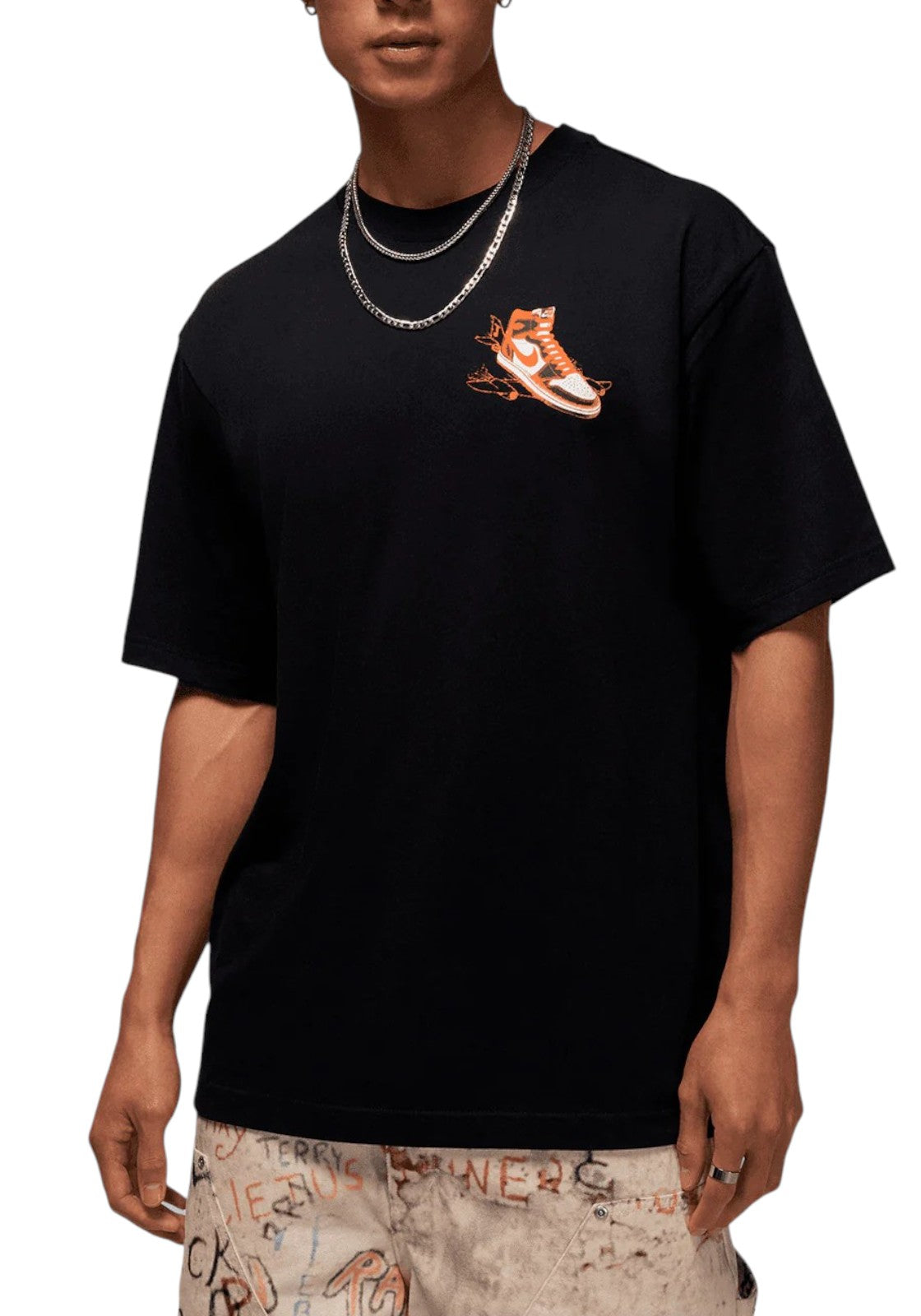 T-SHIRT E CANOTTE Nero/arancio Nike