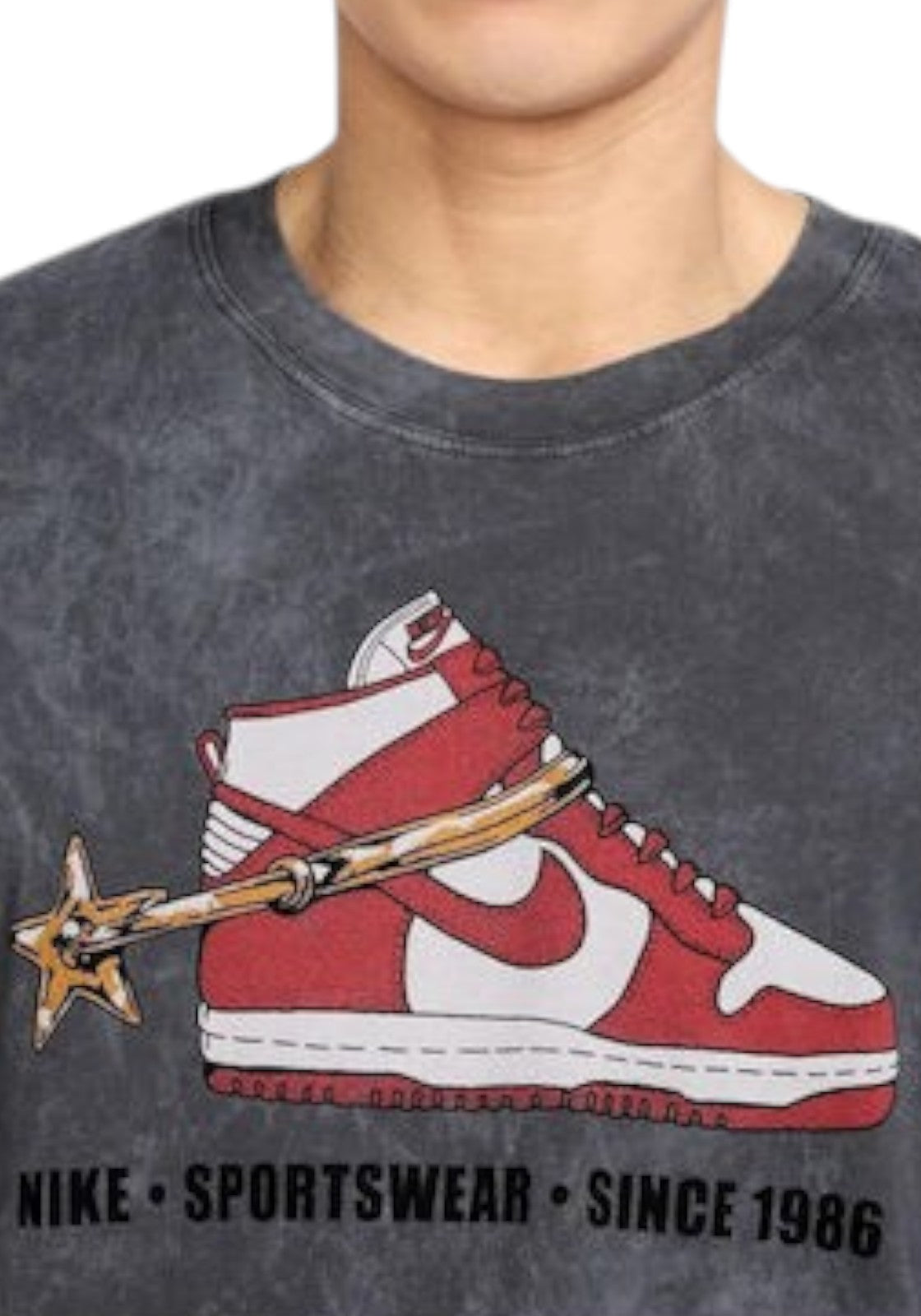 T-SHIRT E CANOTTE Grigio/rosso Nike
