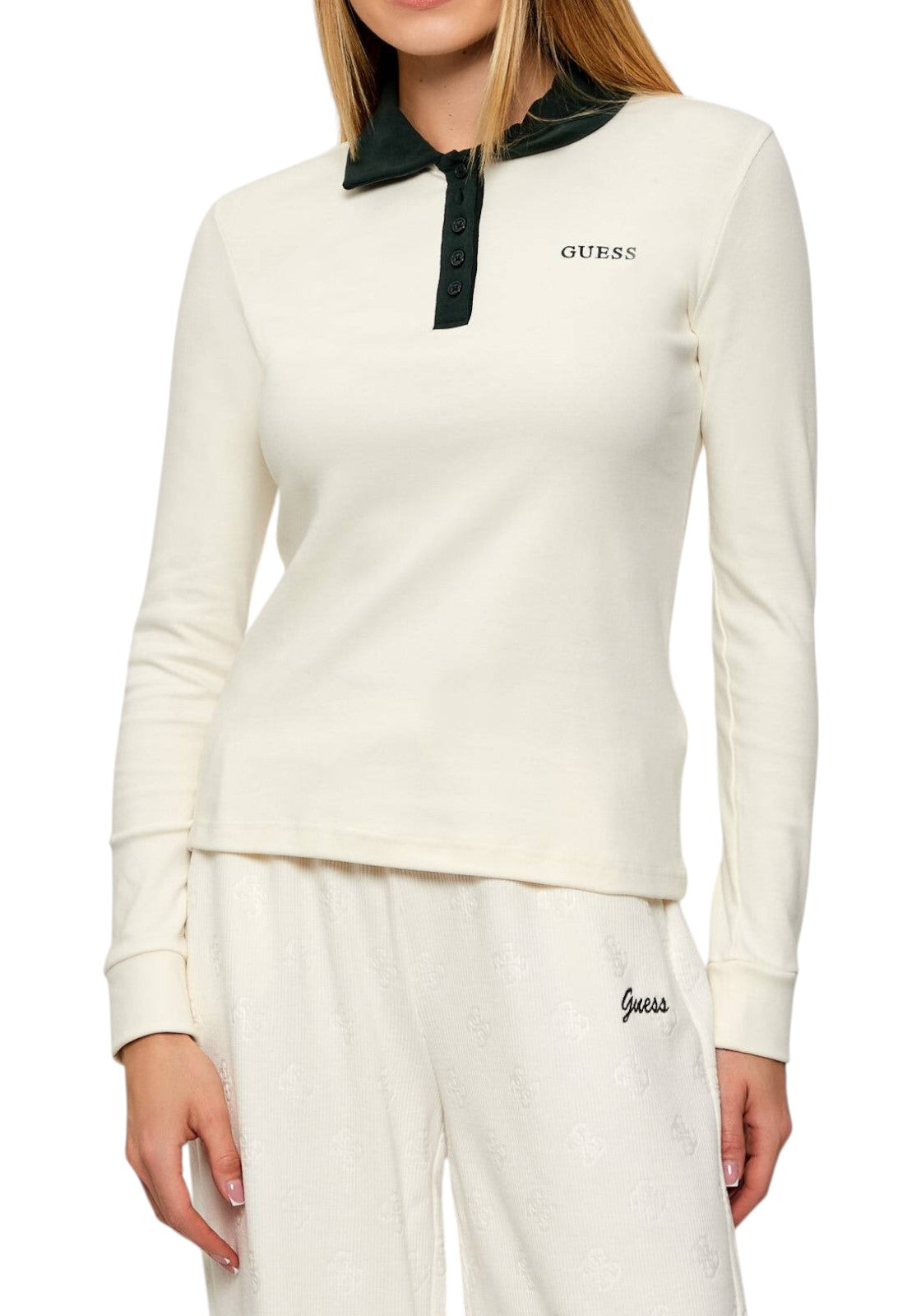 MAGLIONI E POLO Panna/verde Guess