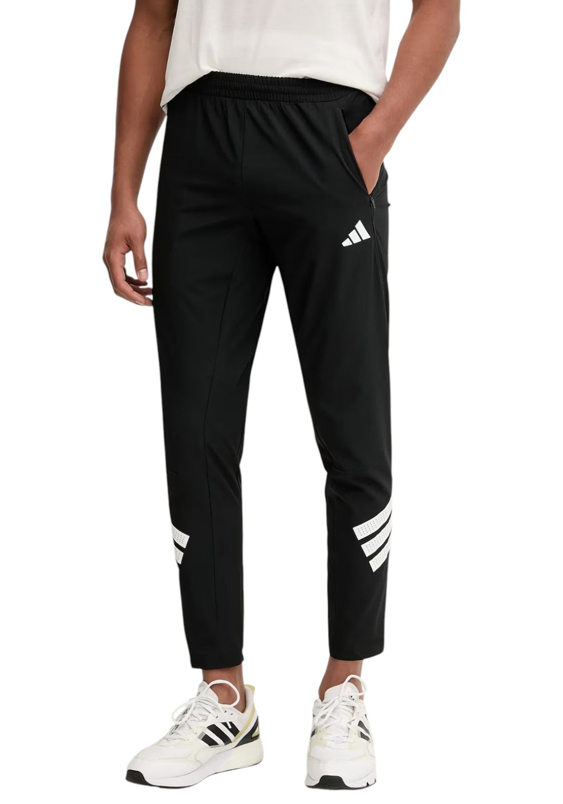 PANTALONI Nero/bianco Adidas
