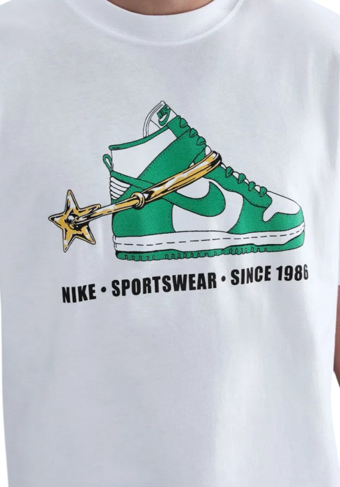 T-SHIRT E CANOTTE Bianco/verde Nike