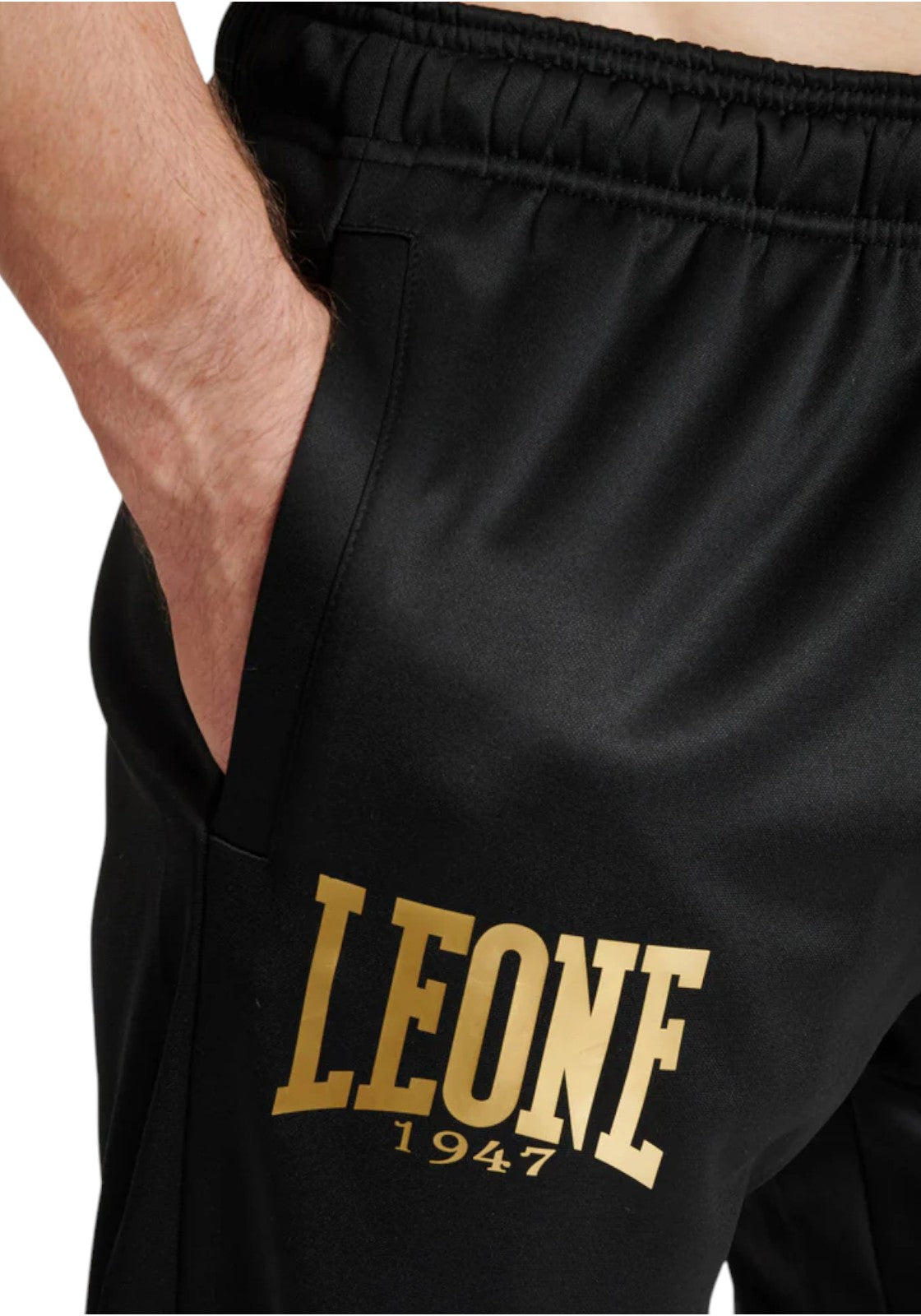 PANTALONI Nero/oro Leone