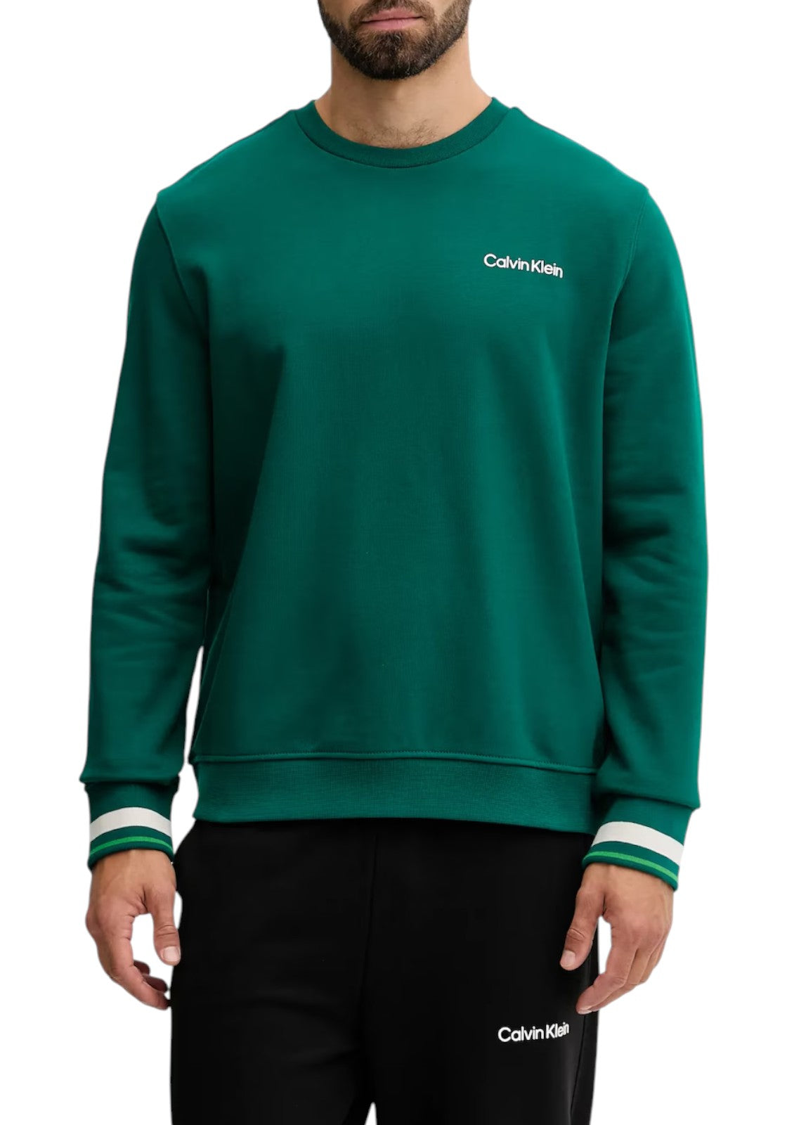 FELPE Verde/bianco Calvin Klein