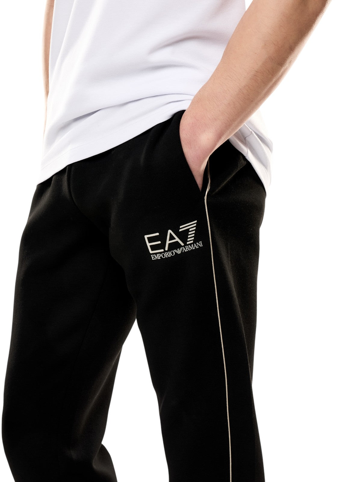 PANTALONI Nero/oro Ea7
