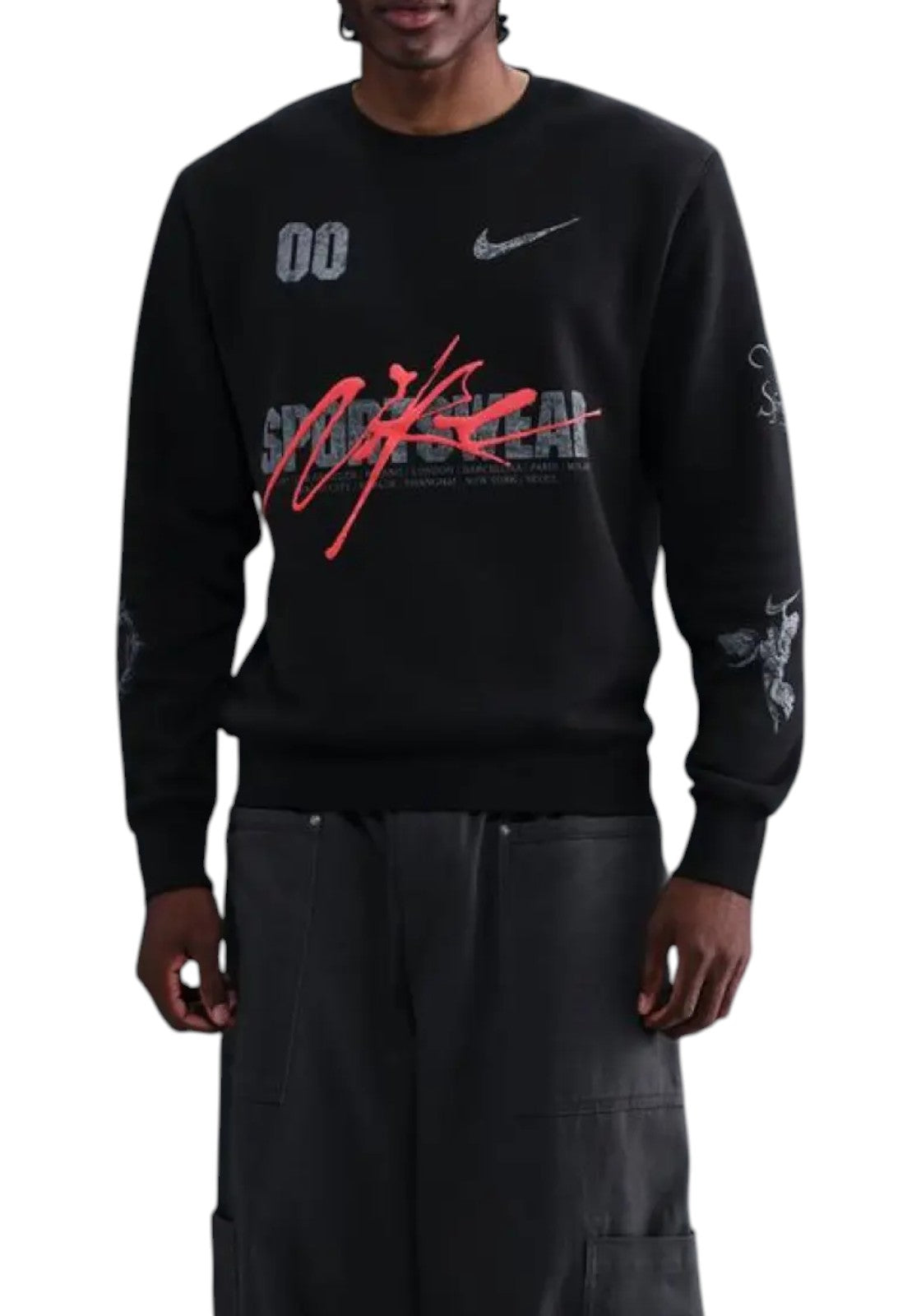 FELPE Nero/rosso Nike