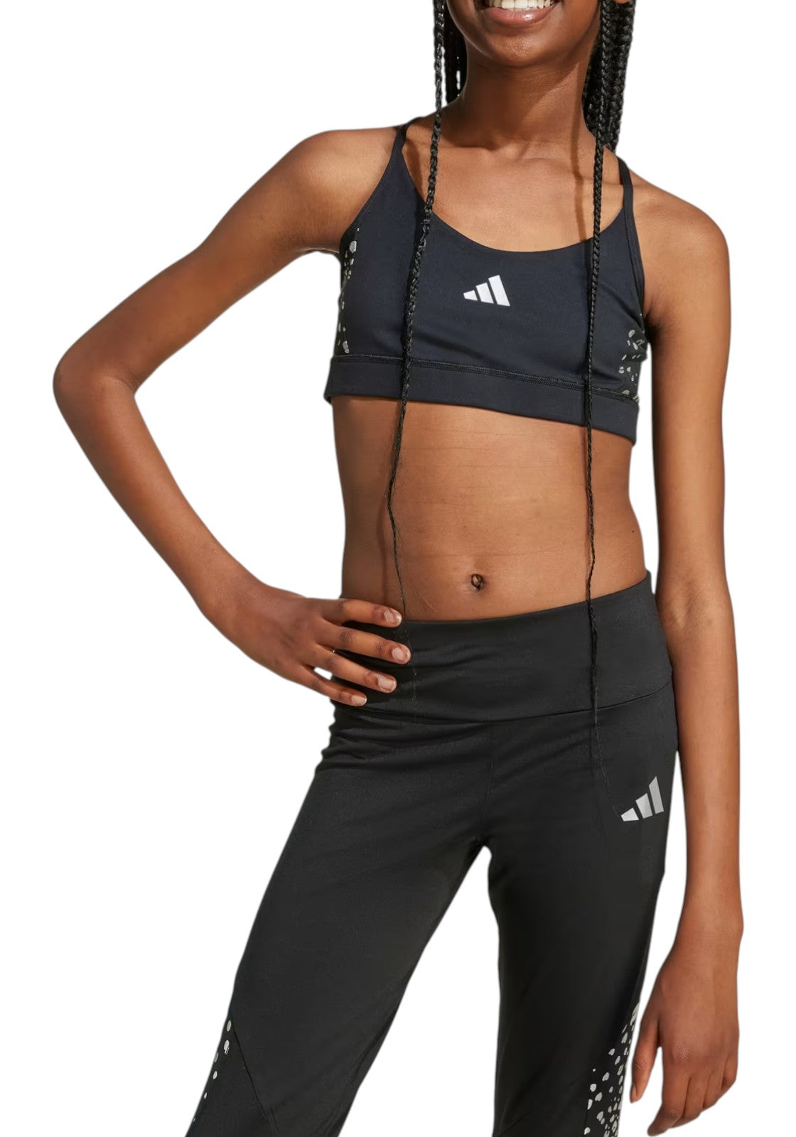 TOP PALESTRA Nero/argento Adidas