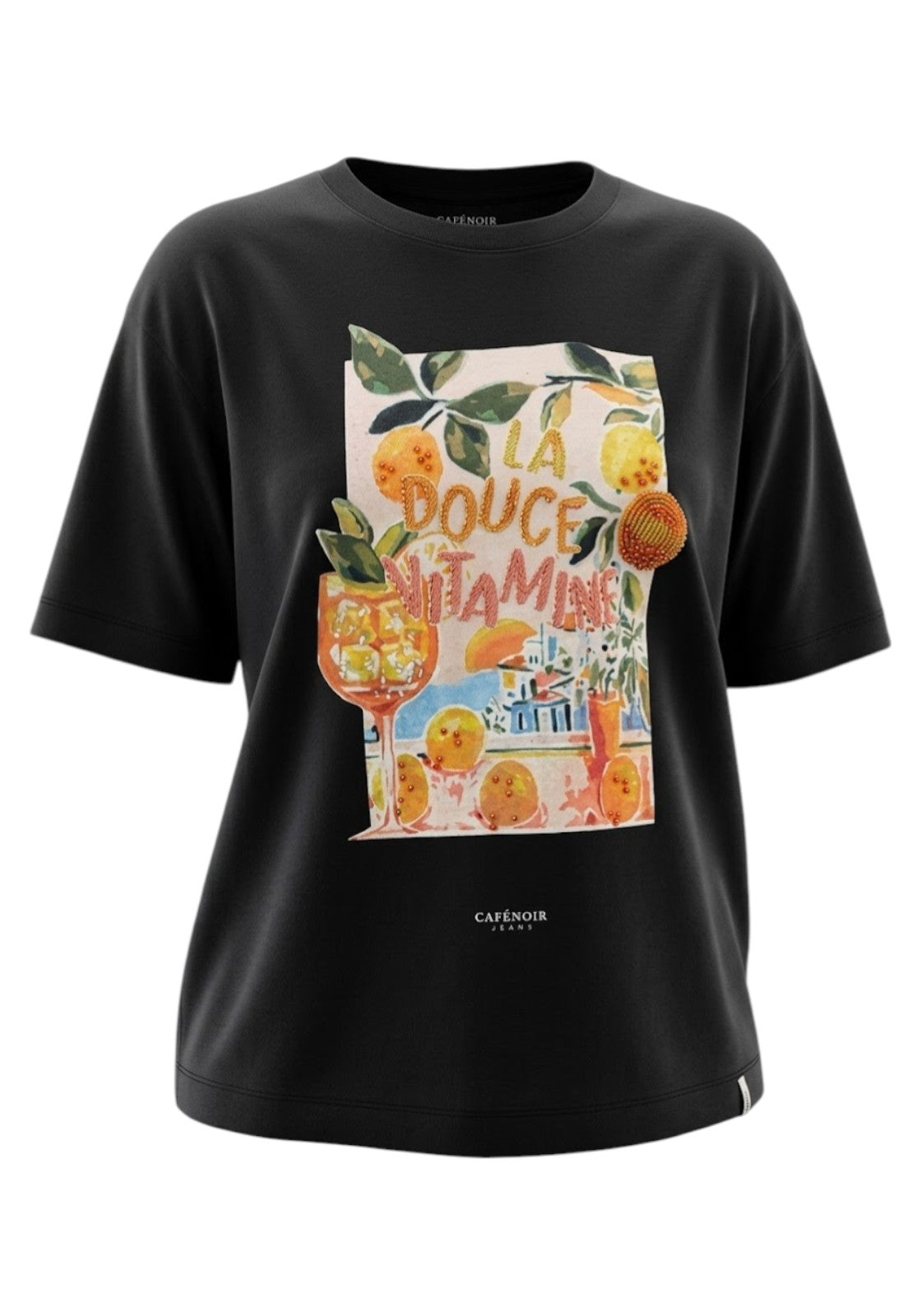T-SHIRT E CANOTTE Nero/arancio Cafenoir