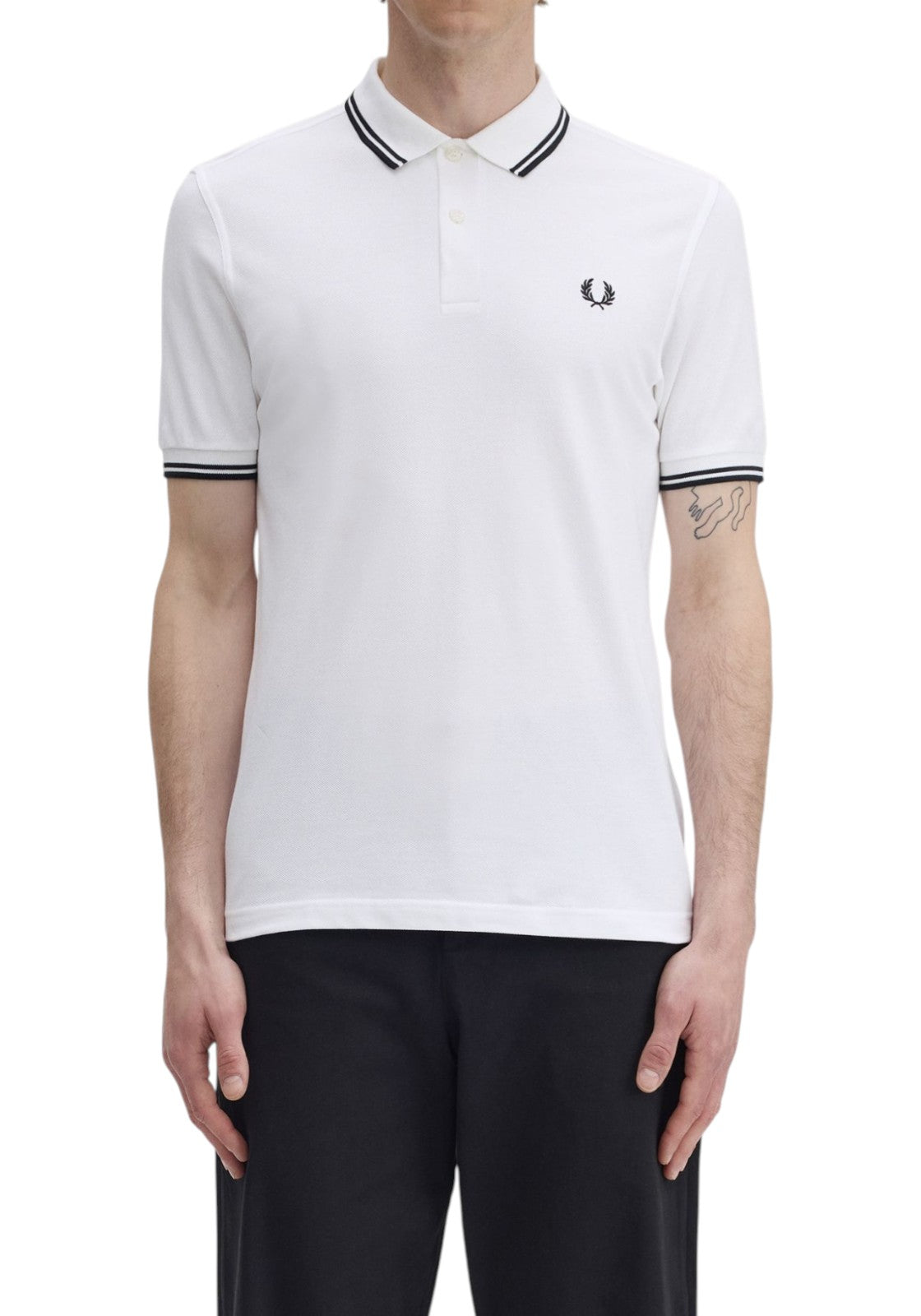 MAGLIONI E POLO Bianco/nero Fred Perry