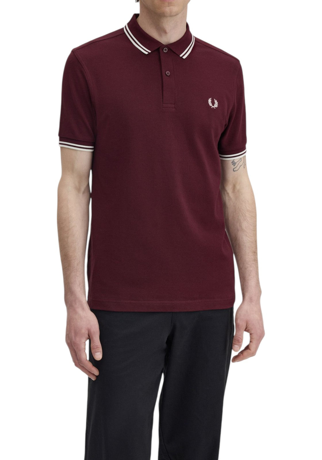 MAGLIONI E POLO Bordeaux/bianco Fred Perry