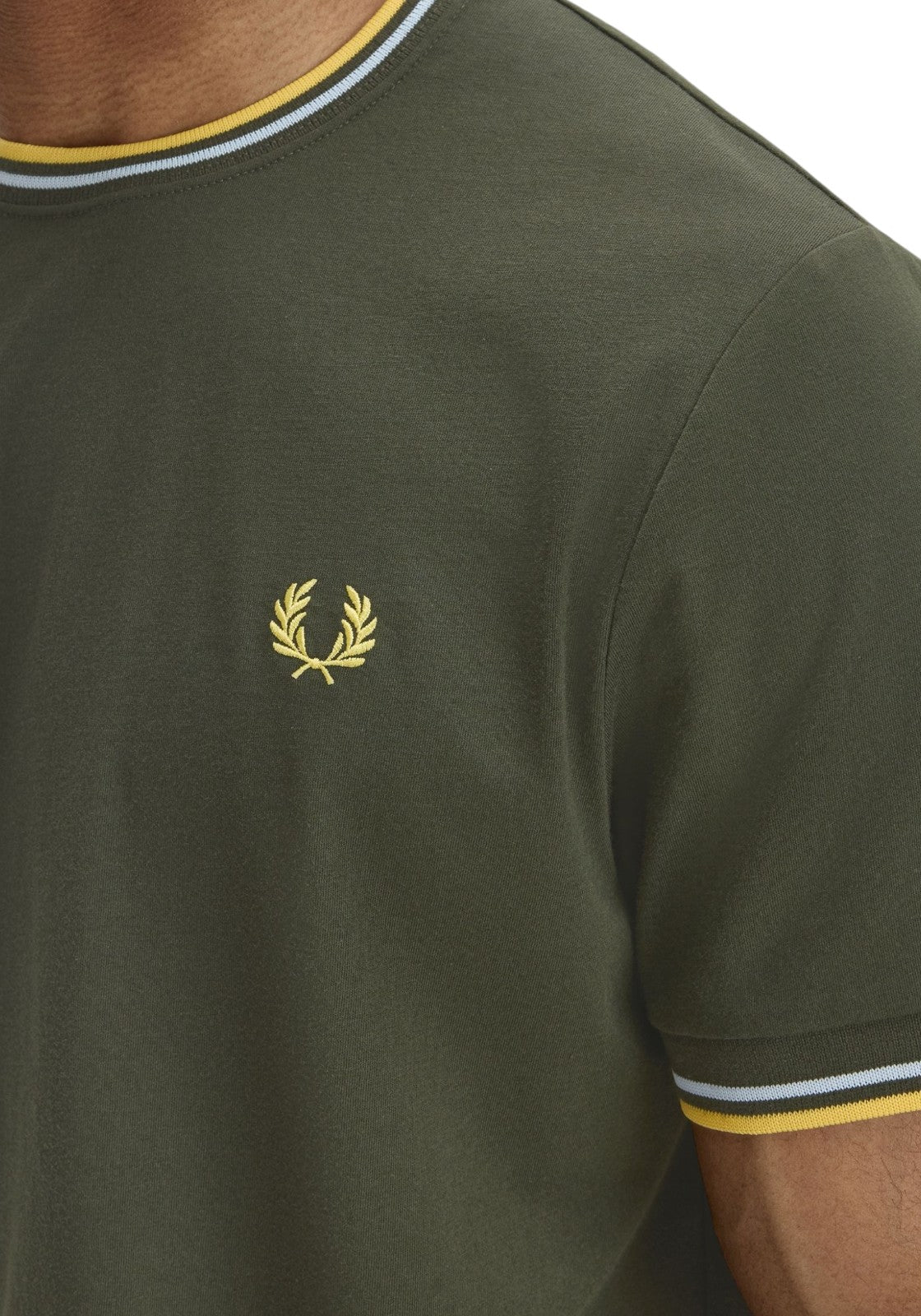 T-SHIRT E CANOTTE Verde/giallo Fred Perry