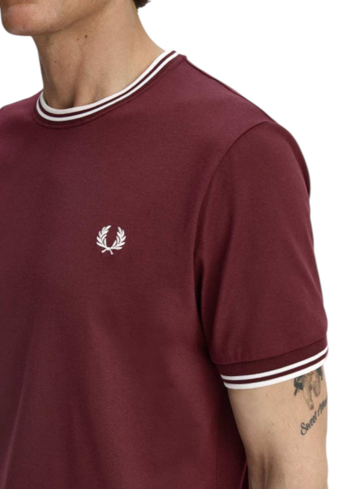 T-SHIRT E CANOTTE Bordeaux/bianco Fred Perry