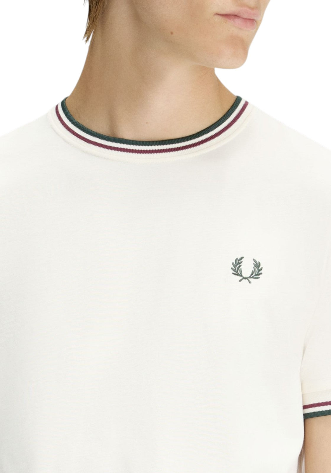 T-SHIRT E CANOTTE Panna/verde Fred Perry