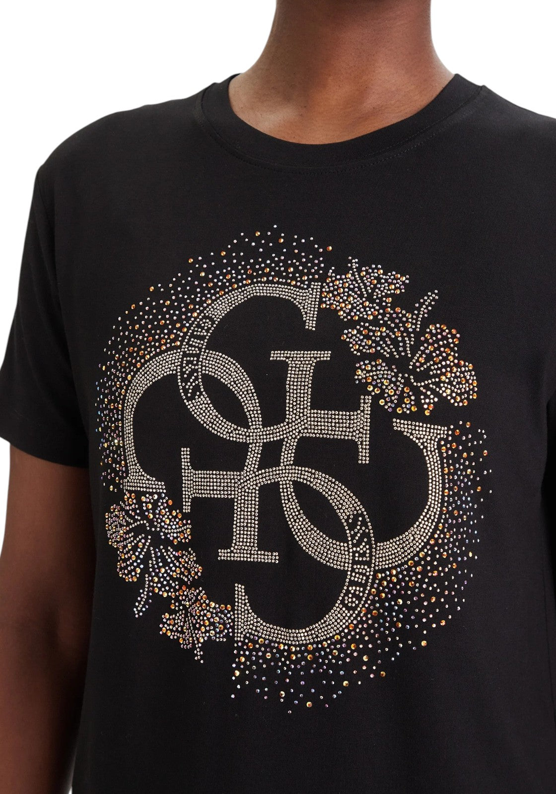 T-SHIRT E CANOTTE Nero/oro Guess
