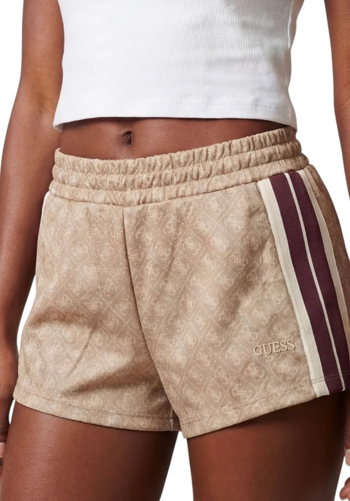 PANTALONCINI Beige/bordeaux Guess