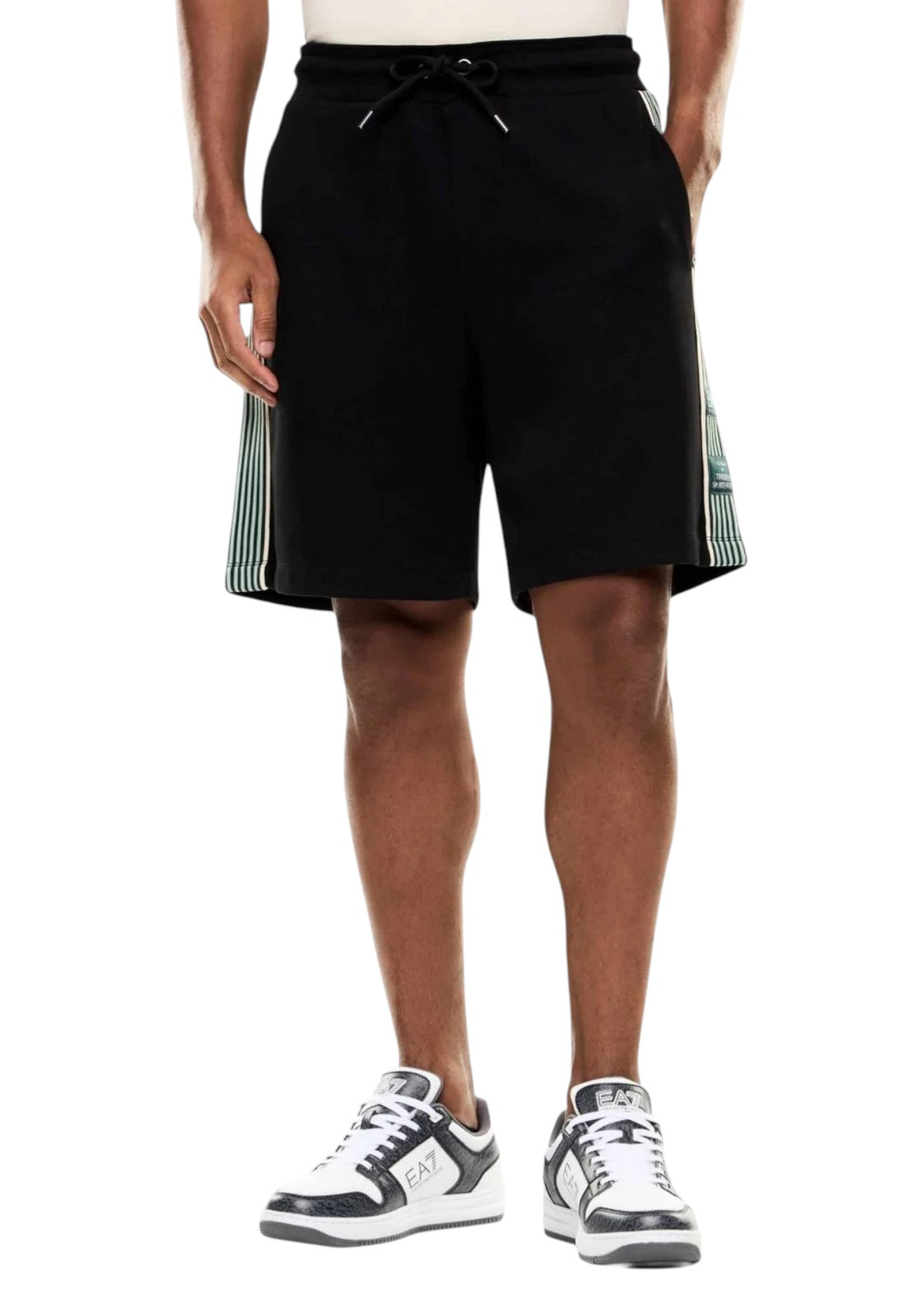 PANTALONCINI Nero/verde Ea7
