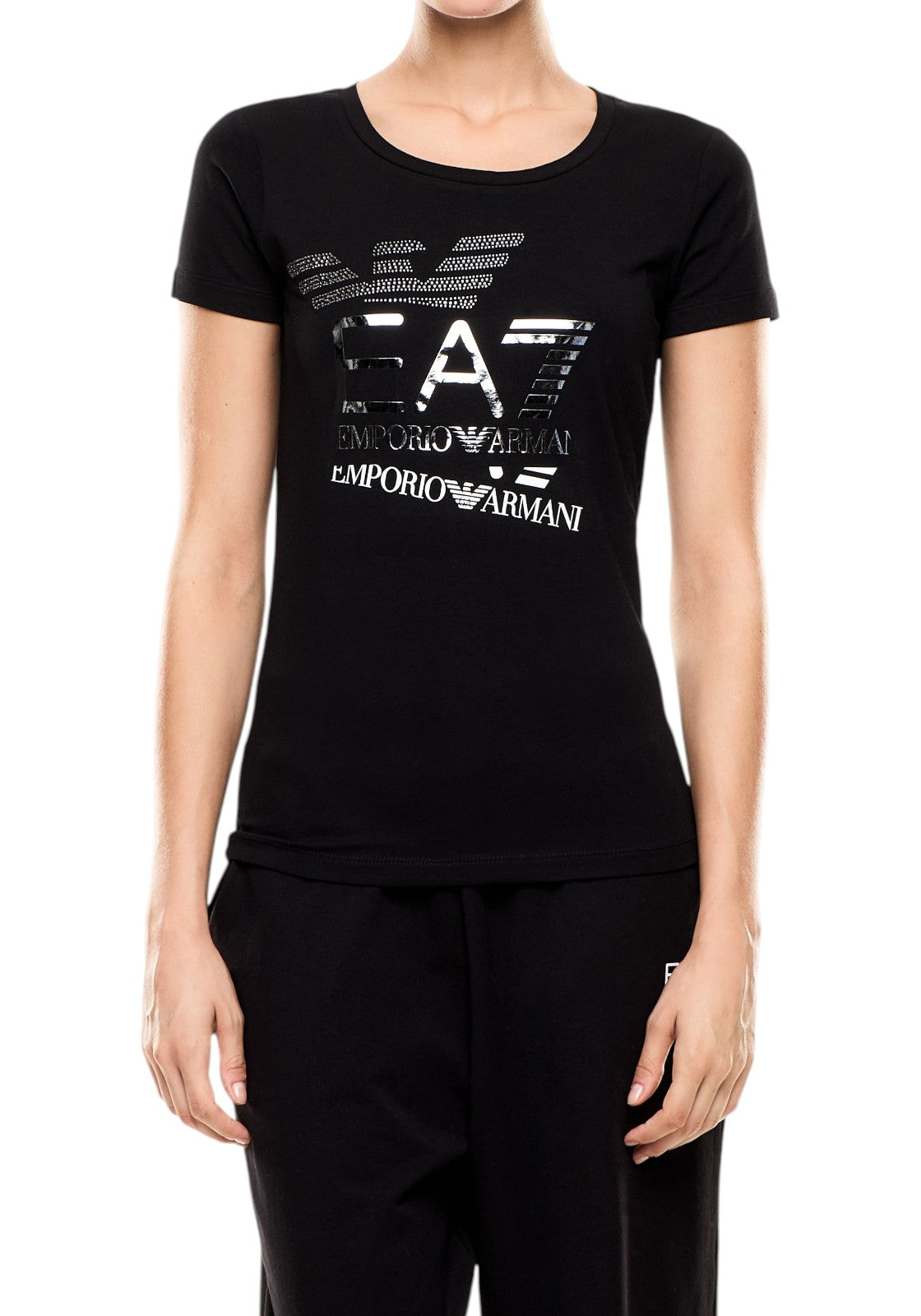 T-SHIRT E CANOTTE Nero/argento Ea7