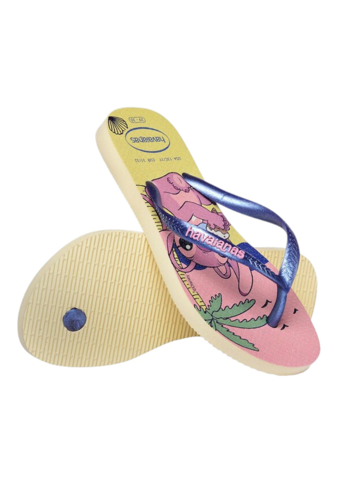 CIABATTE-INFRADITO Celeste/rosa Havaianas