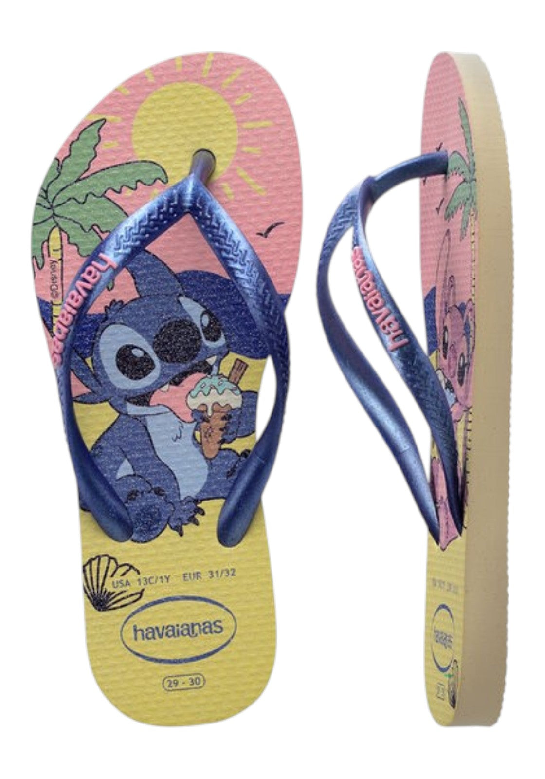 CIABATTE-INFRADITO Celeste/rosa Havaianas