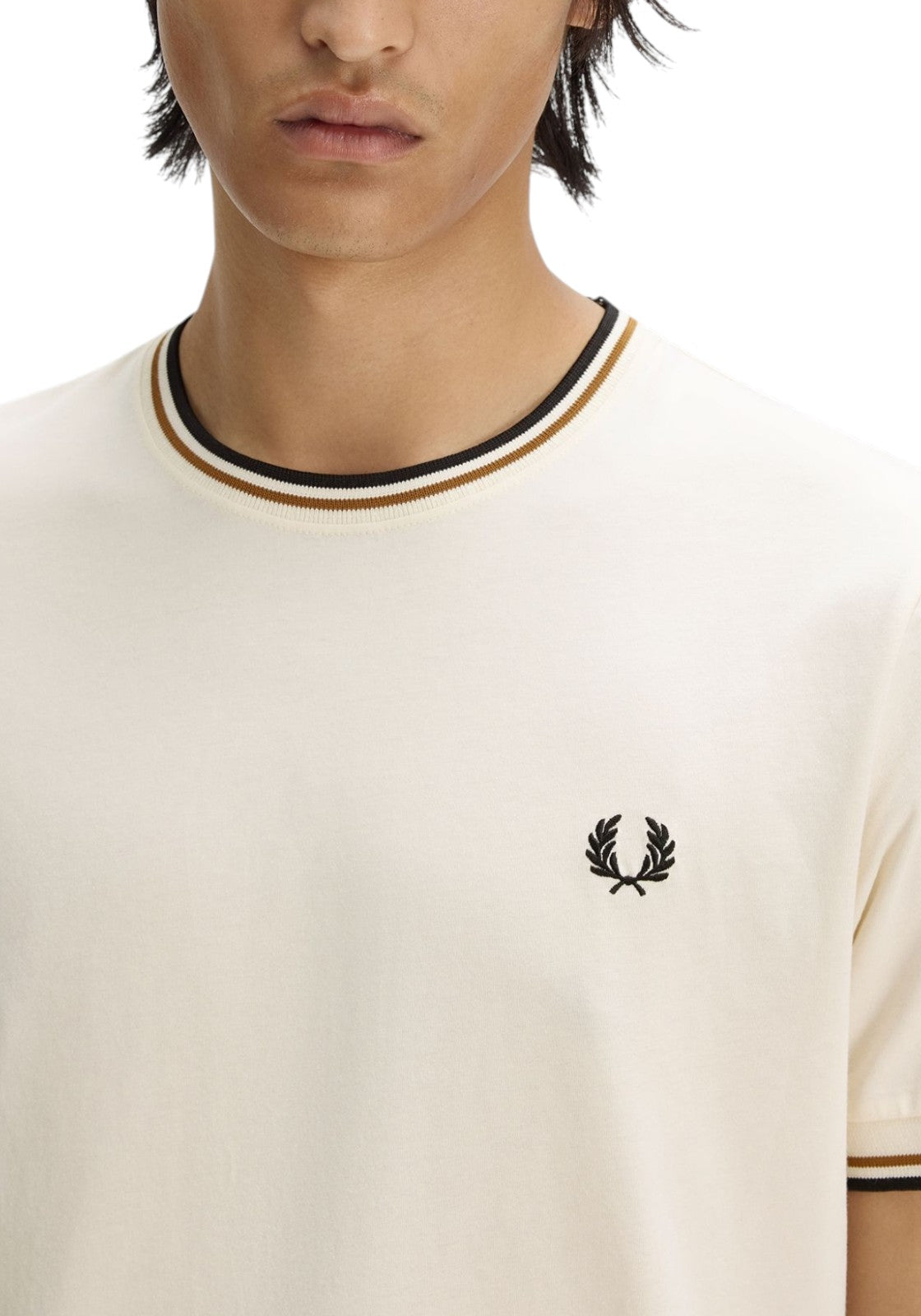 T-SHIRT E CANOTTE Panna/nero Fred Perry