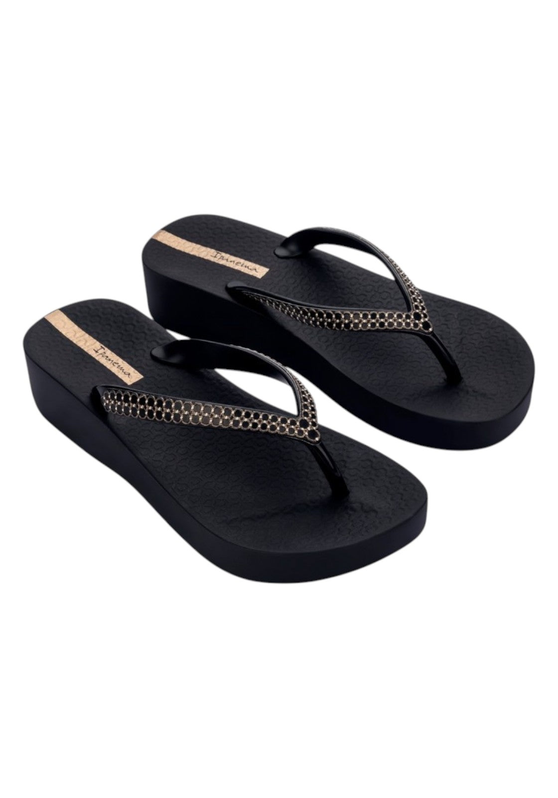 CIABATTE-INFRADITO Nero/oro Ipanema