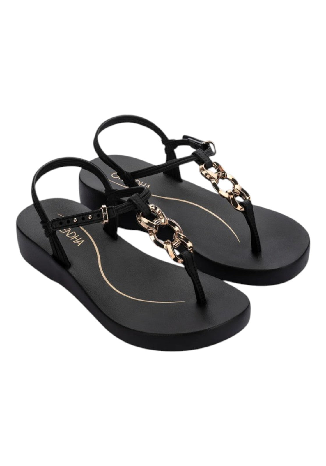 CIABATTE-INFRADITO Nero/oro Grendha
