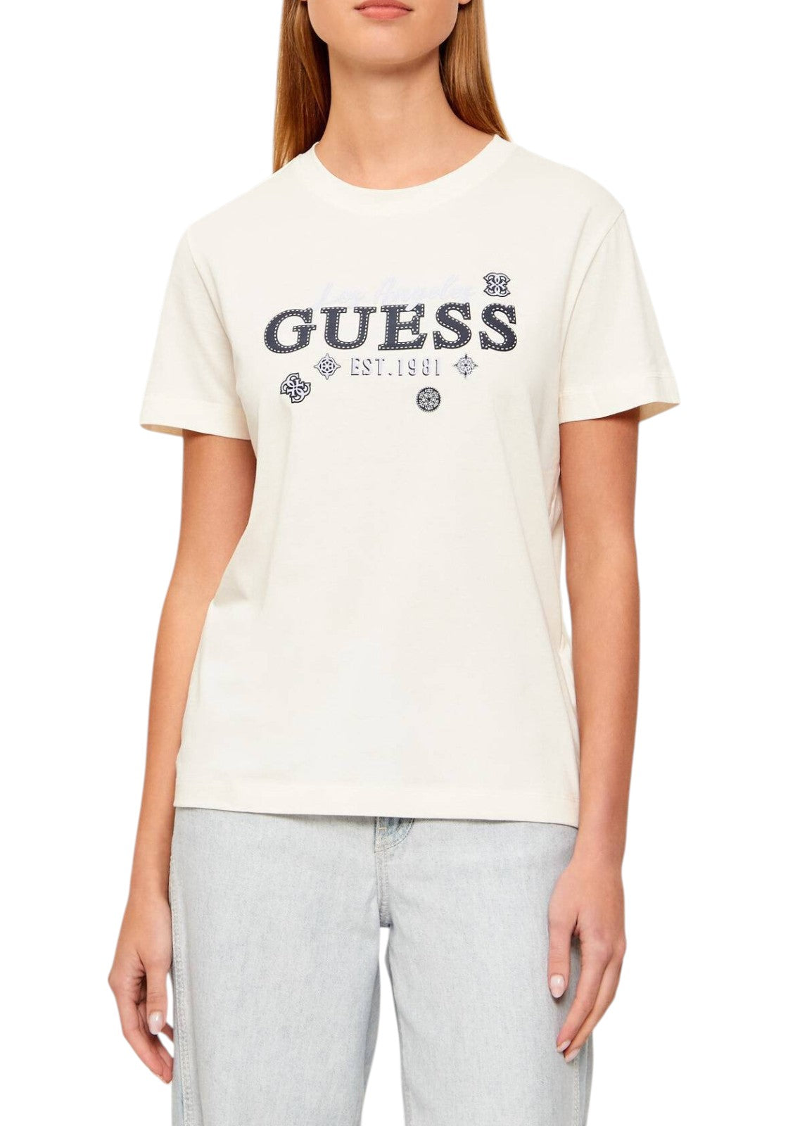 T-SHIRT E CANOTTE Natural White Guess