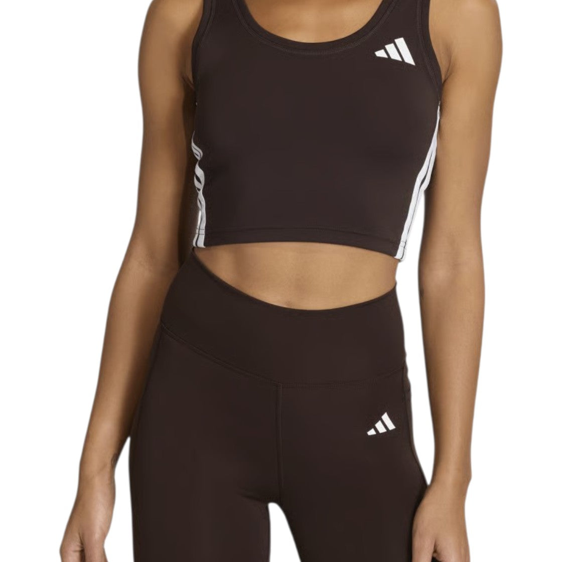 TOP PALESTRA Marrone/bianco Adidas