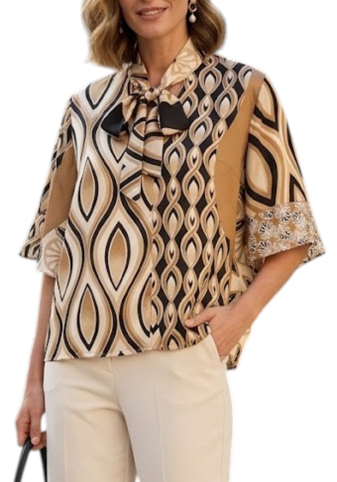 CAMICIE Beige/nero Cafenoir