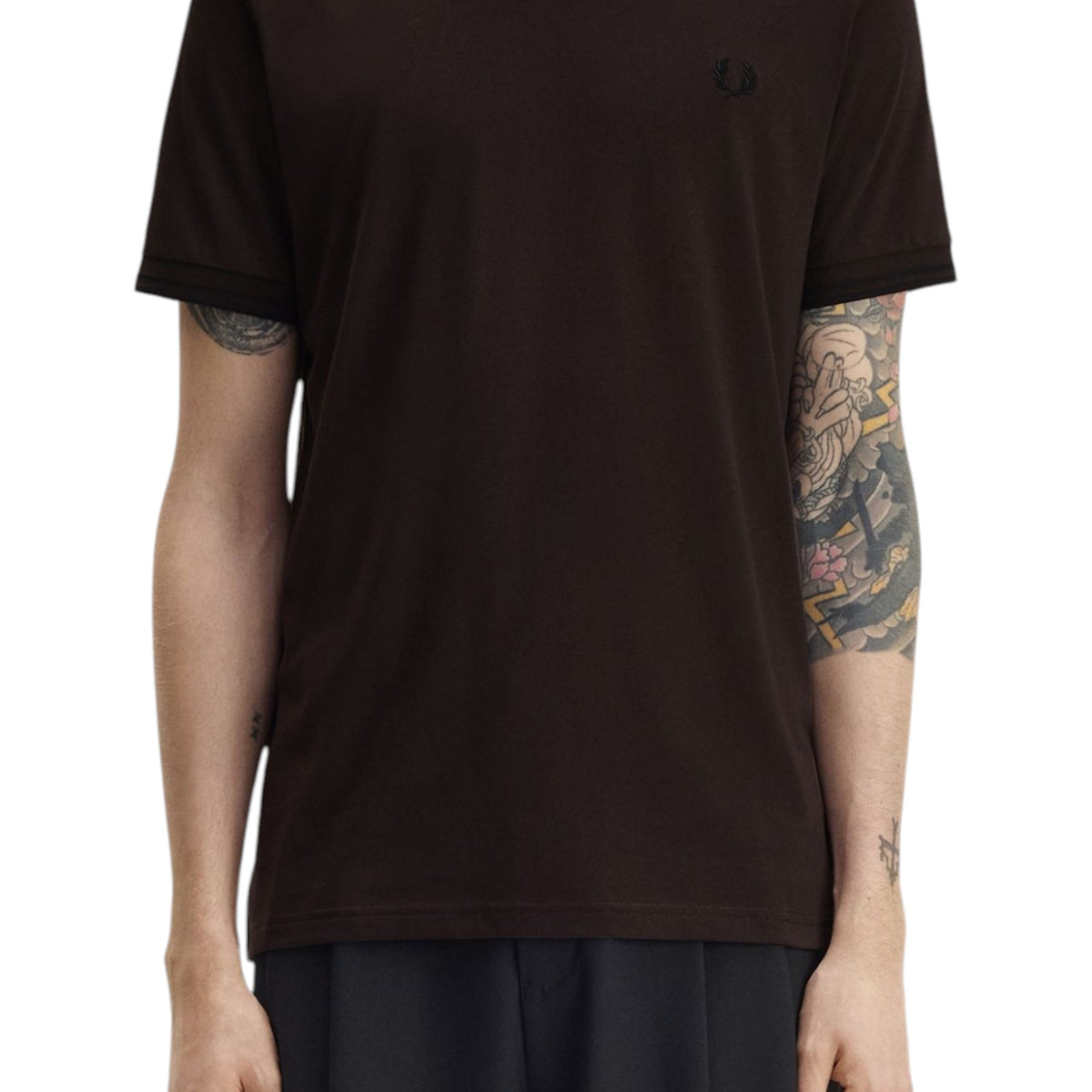 T-SHIRT E CANOTTE Marrone/nero Fred Perry