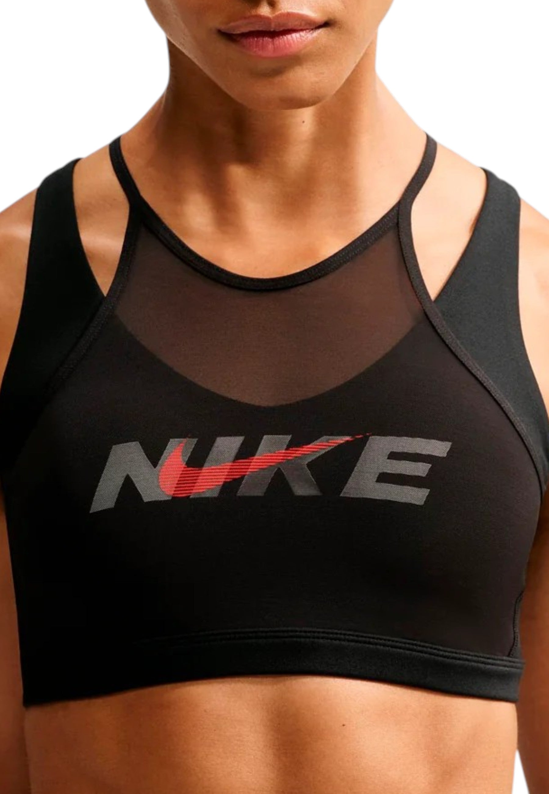 TOP PALESTRA Nero/rosso Nike