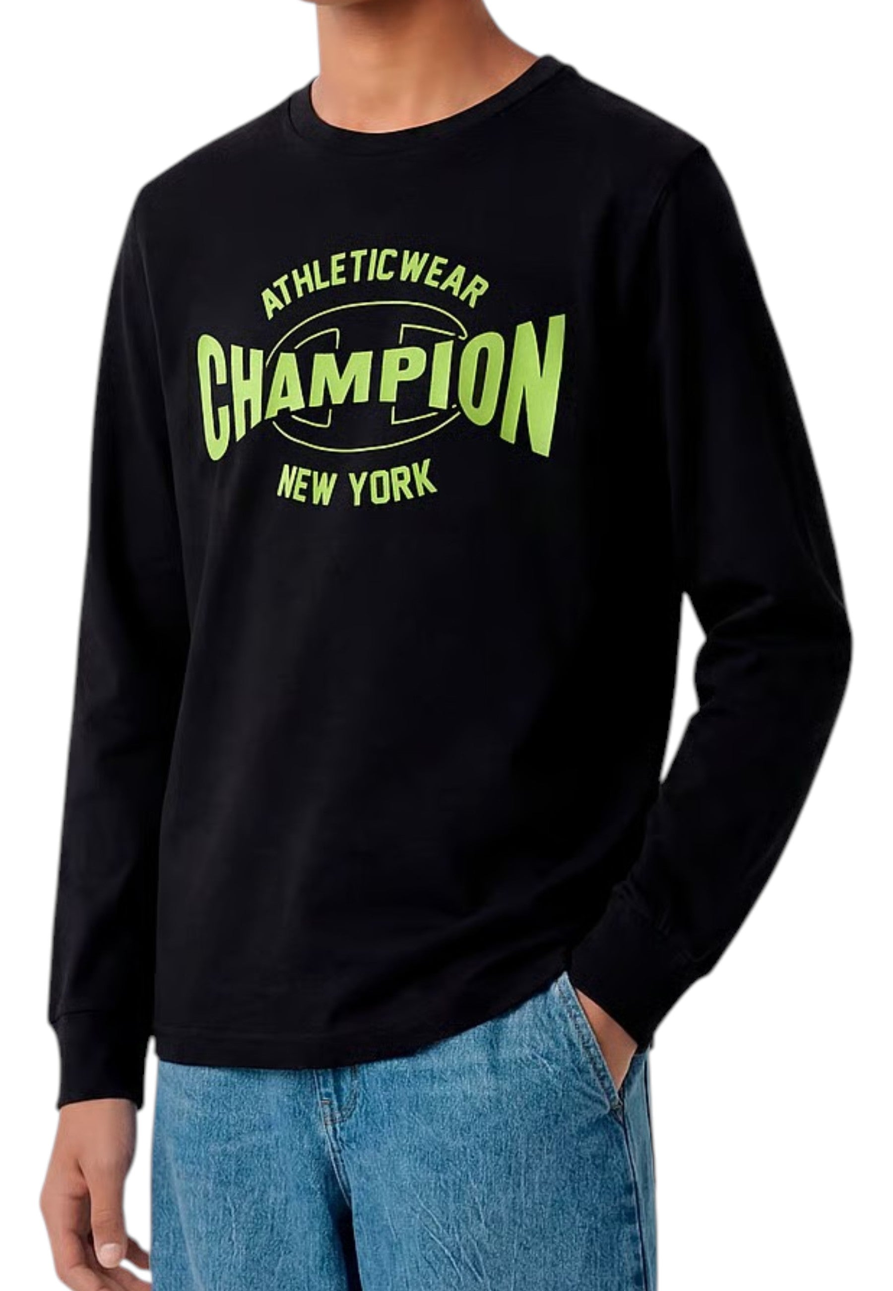 T-SHIRT E CANOTTE Nero/lime Champion
