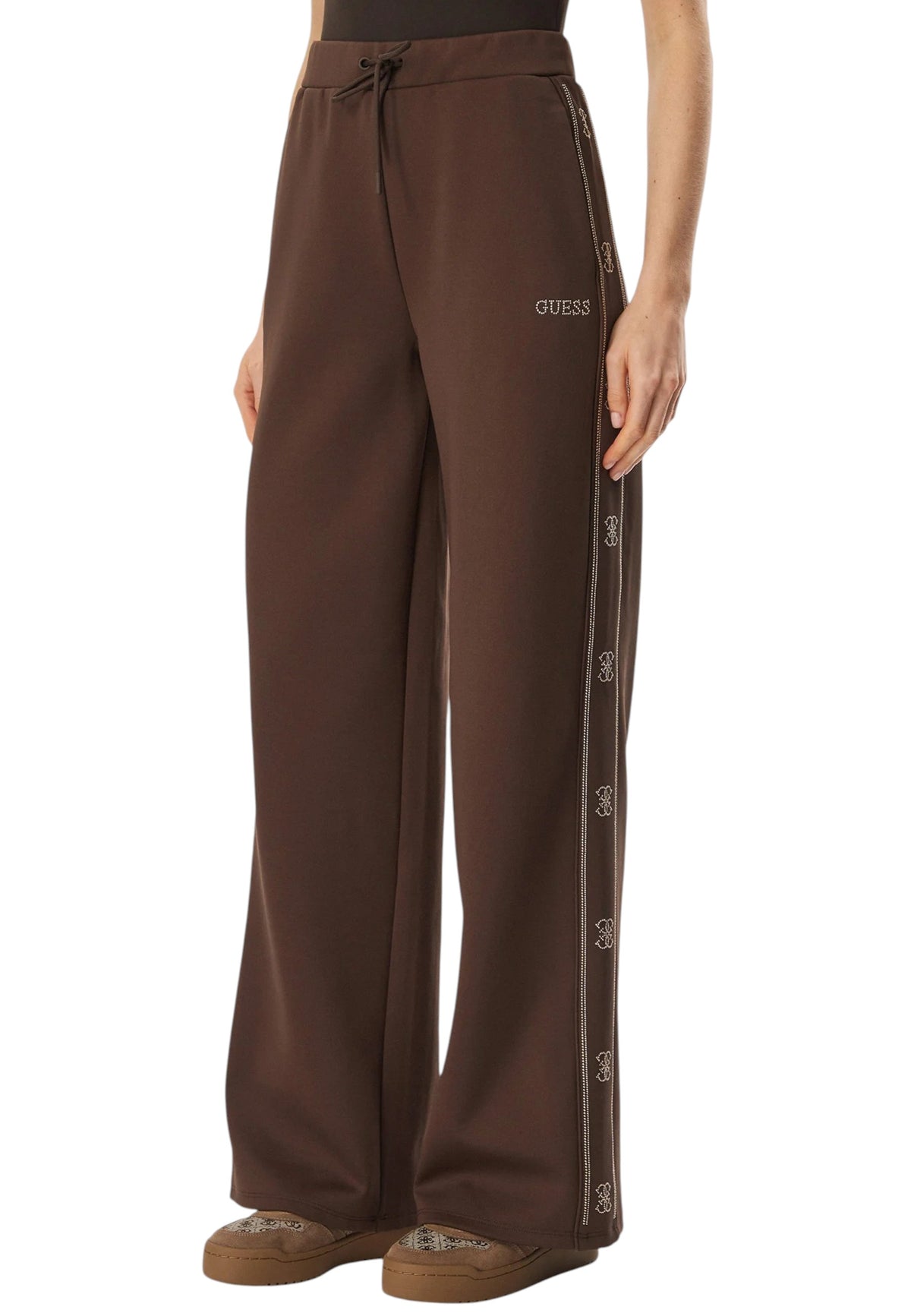 PANTALONI Marrone/oro Guess