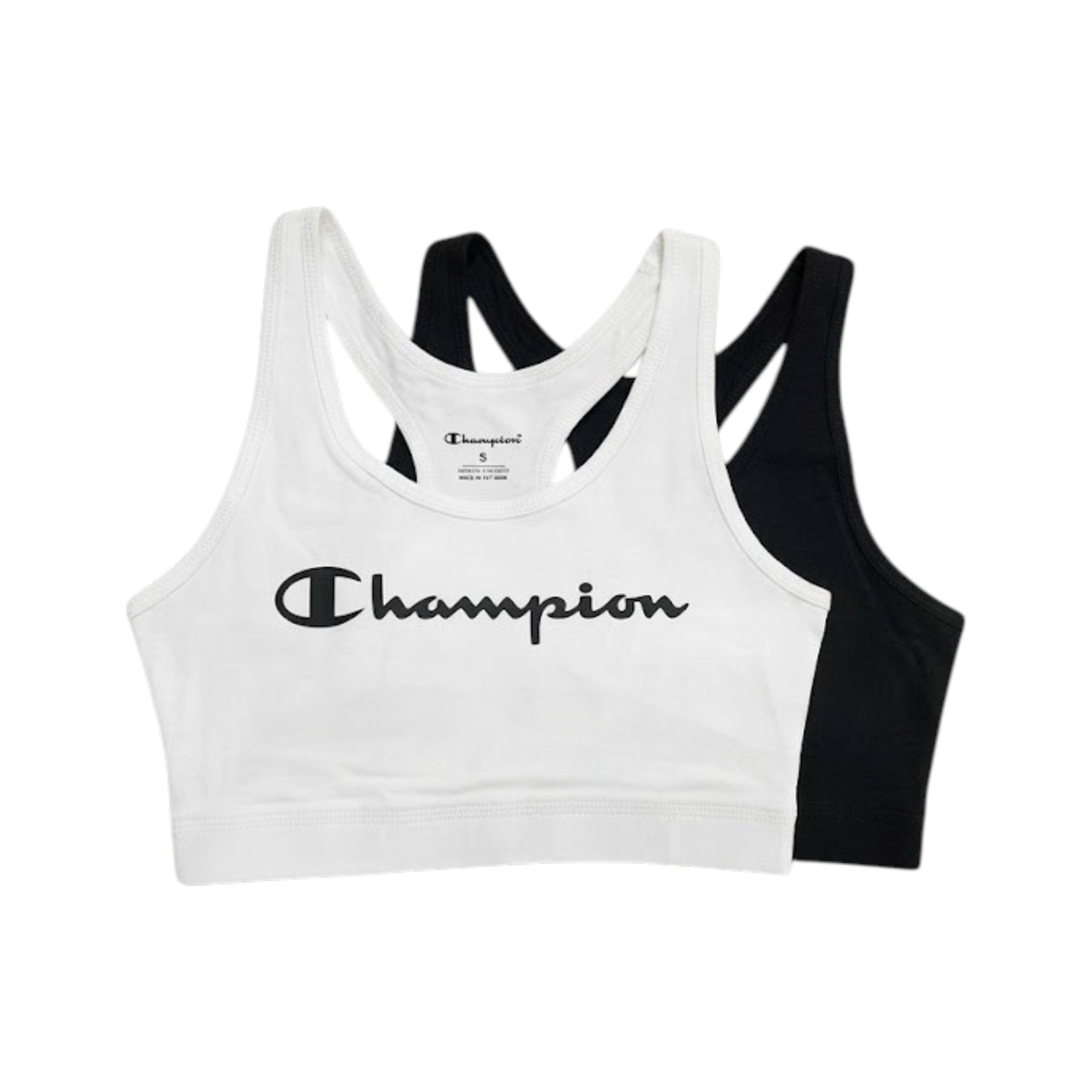 TOP PALESTRA Bianco/nero Champion