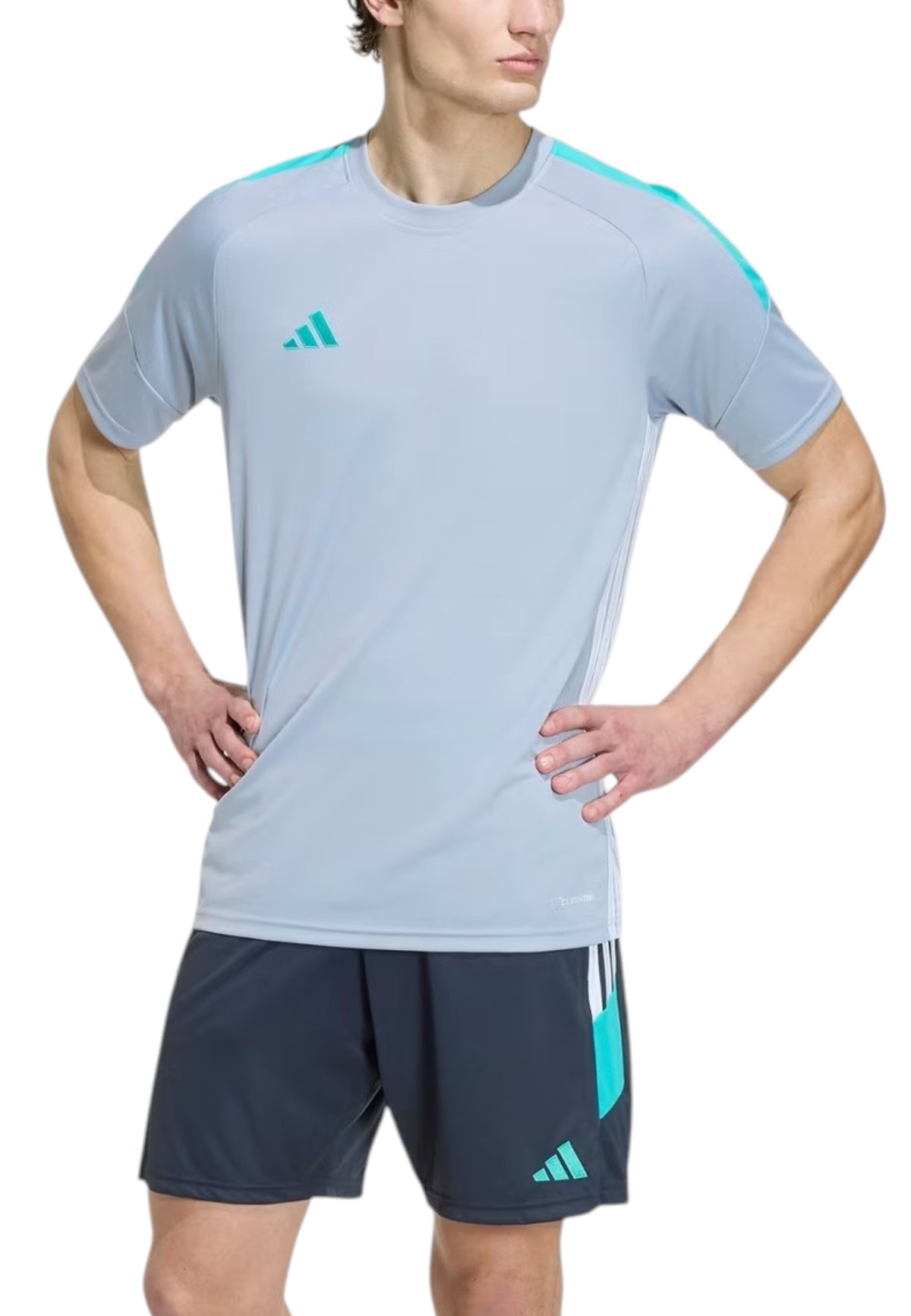 T-SHIRT E CANOTTE Grigio/verde Adidas