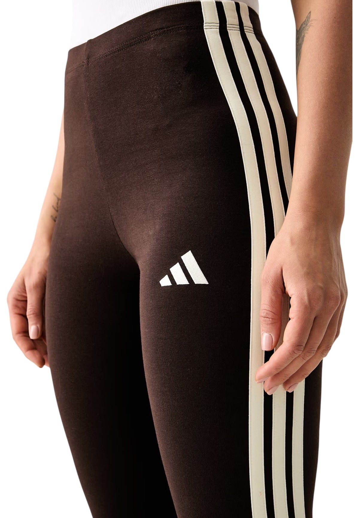 PANTALONI Marrone/panna Adidas