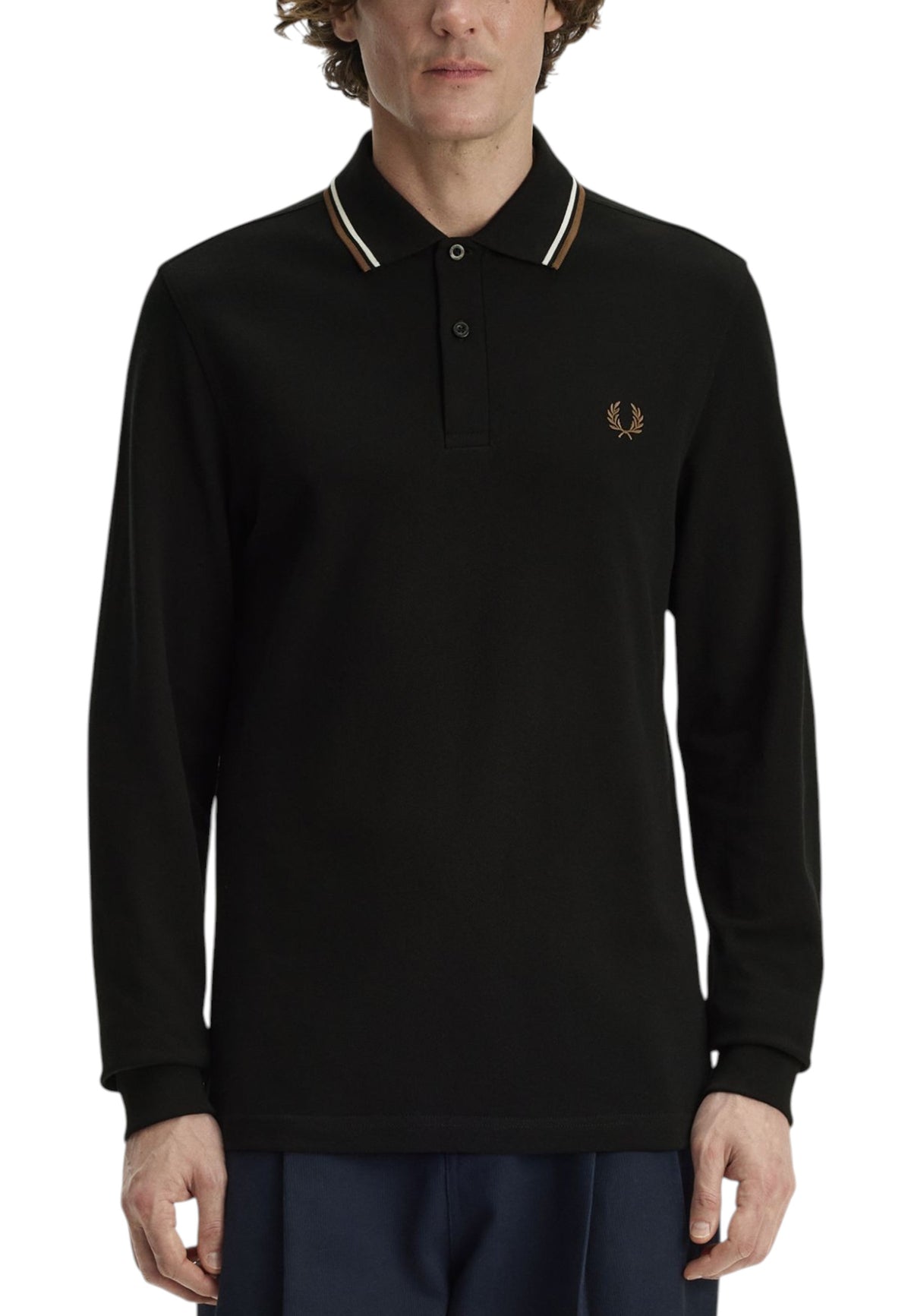 MAGLIONI E POLO Nero/beige Fred Perry