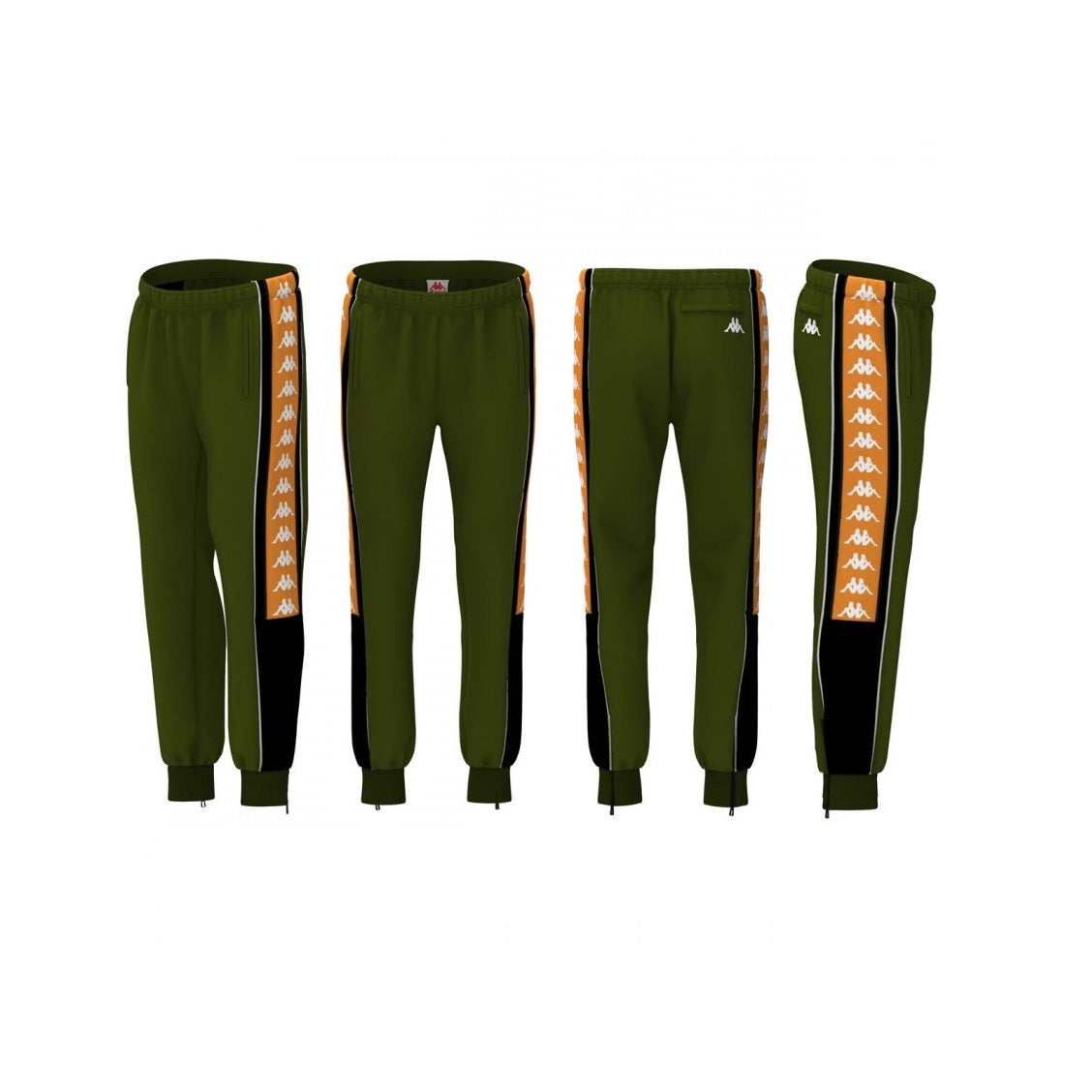PANTALONI Verde/arancio Kappa
