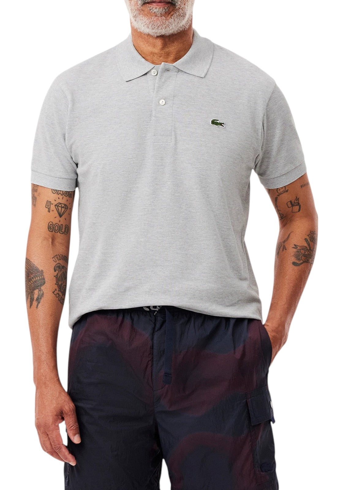 MAGLIONI E POLO Grigio Chiaro Lacoste