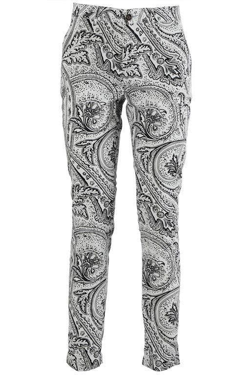 PANTALONI Bianco/nero Cafenoir