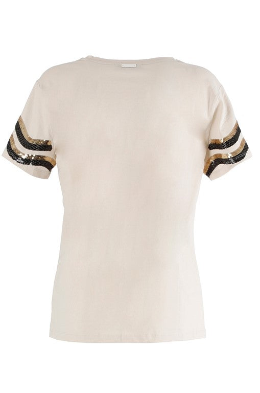 T-SHIRT E CANOTTE Beige/oro Cafenoir