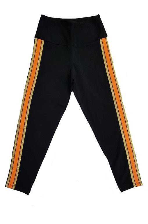 PANTALONI Nero/arancio Deha