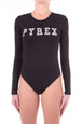 TOP PALESTRA Nero/argento Pyrex