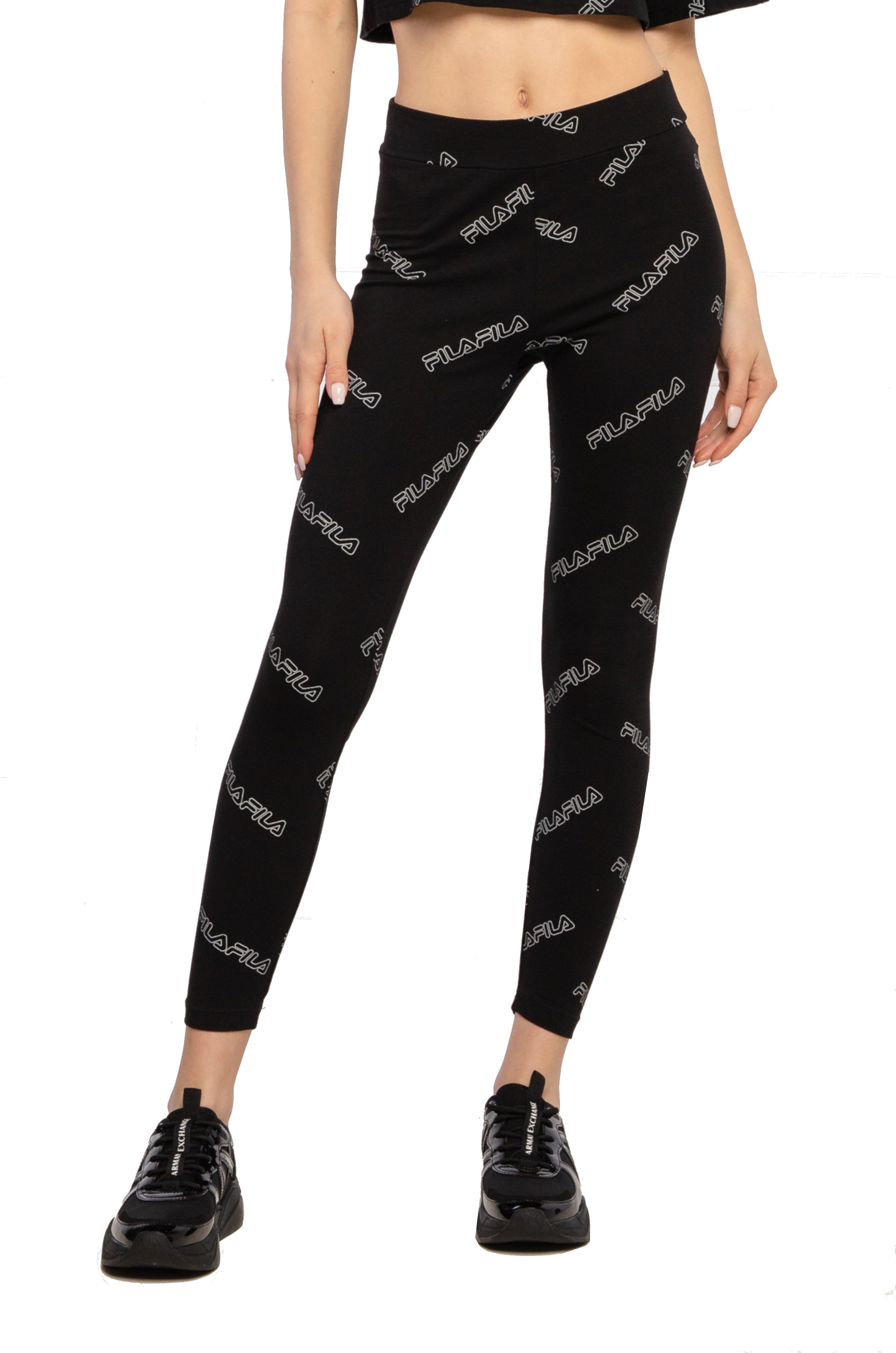 PANTALONI Nero/bianco Fila