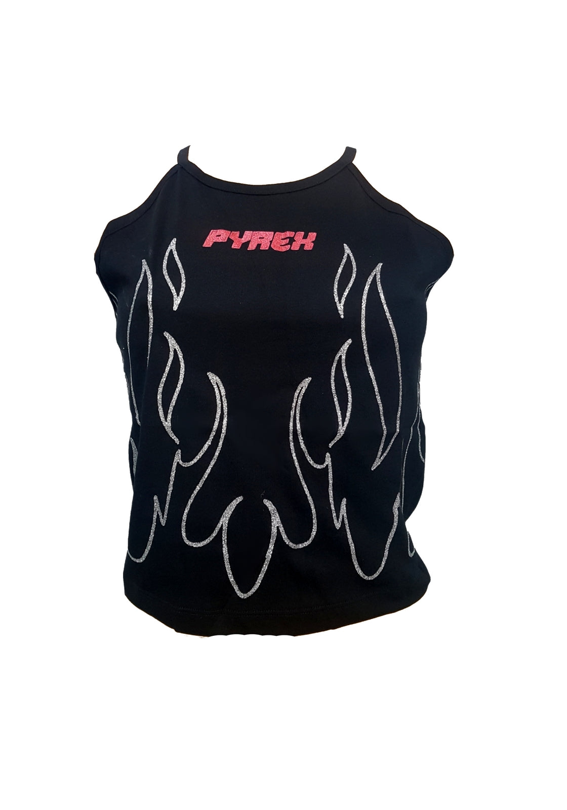 TOP PALESTRA Nero/argento Pyrex