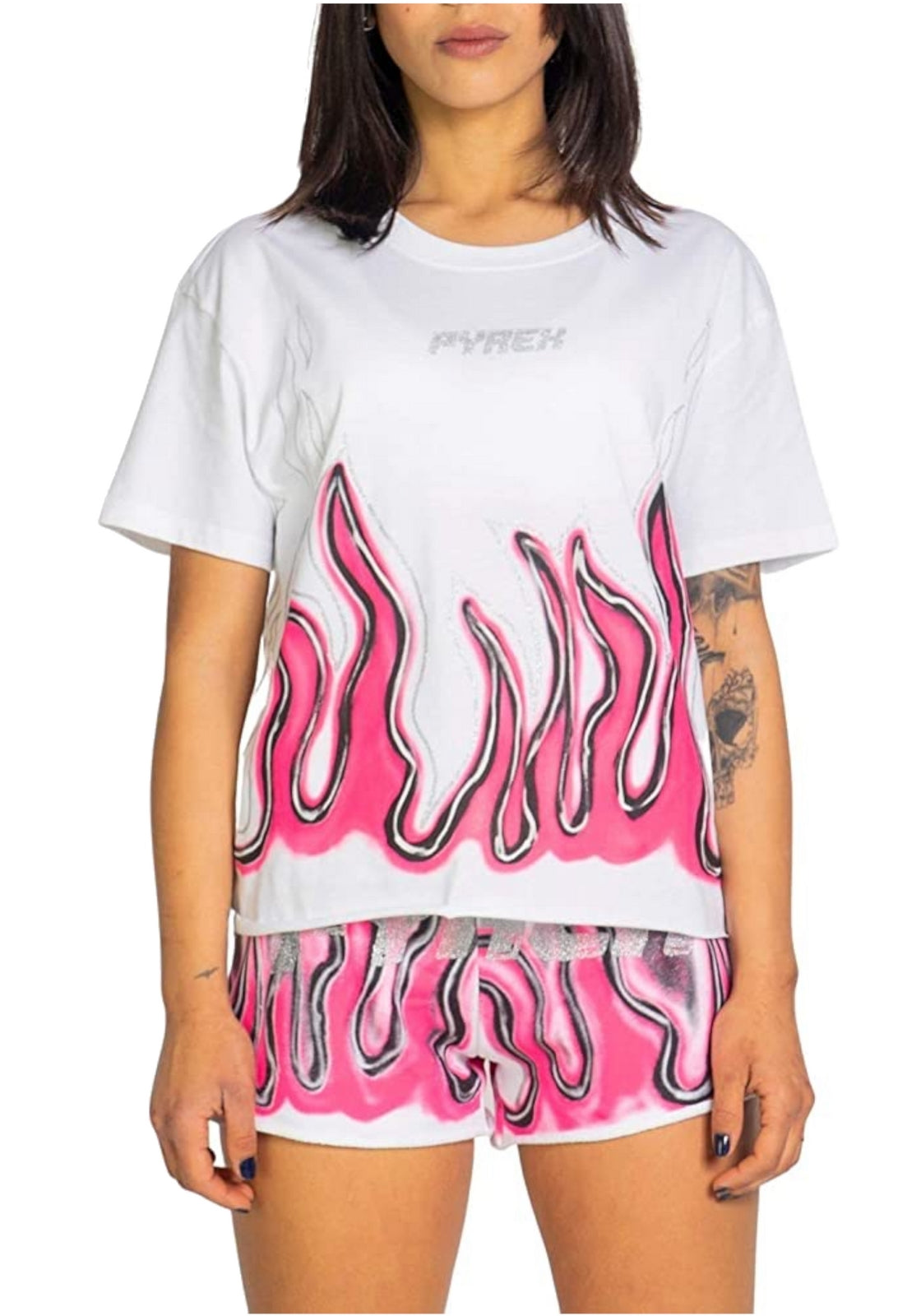 T-SHIRT E CANOTTE Bianco/fucsia Pyrex