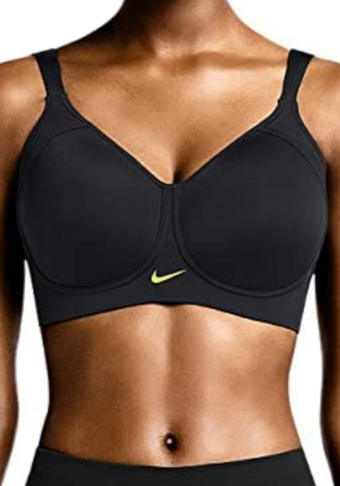 TOP PALESTRA Nero/verde Nike