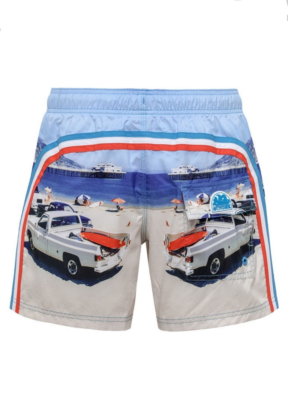 COSTUMI Celeste/beige Sundek