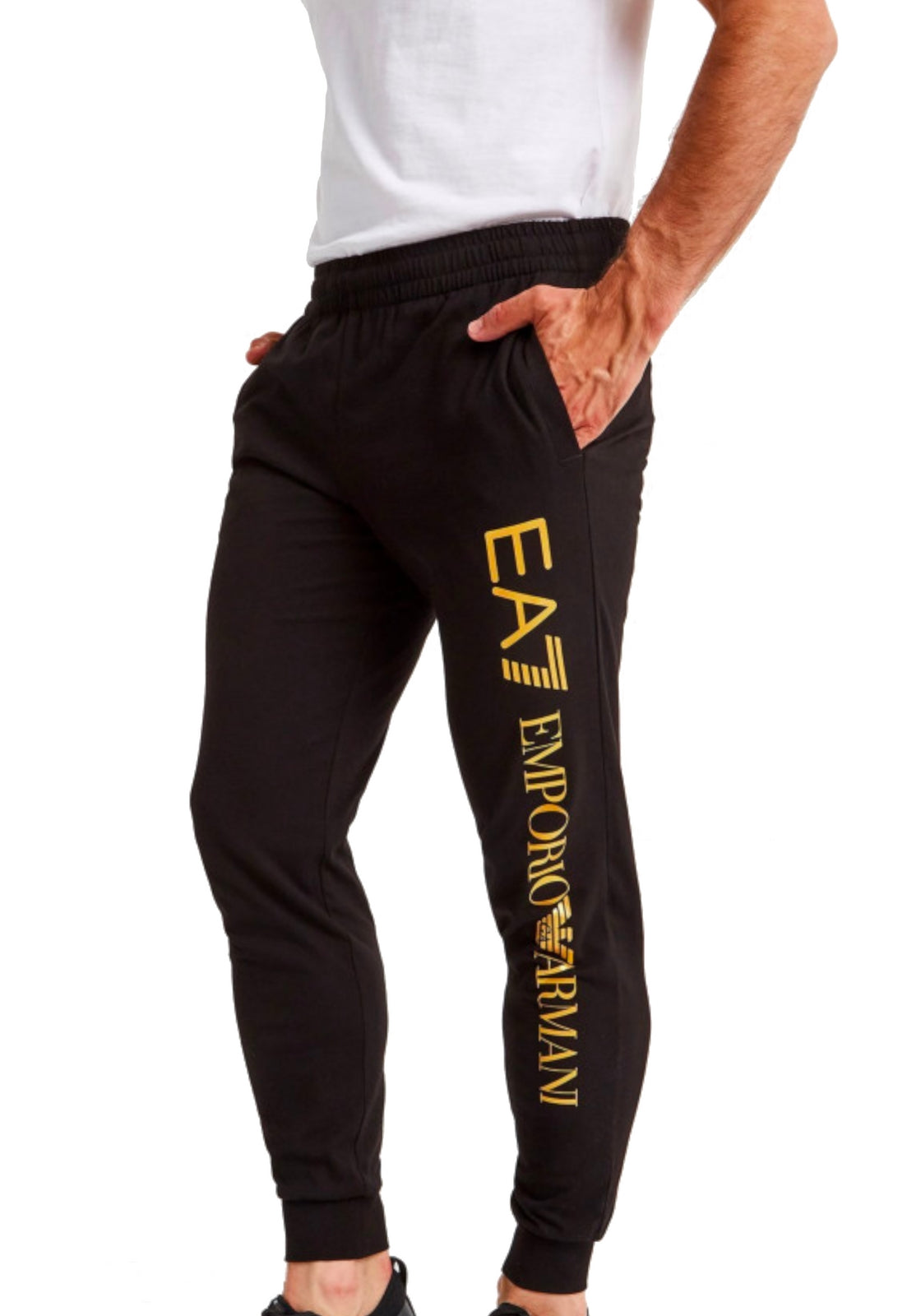 PANTALONI Nero/oro Ea7