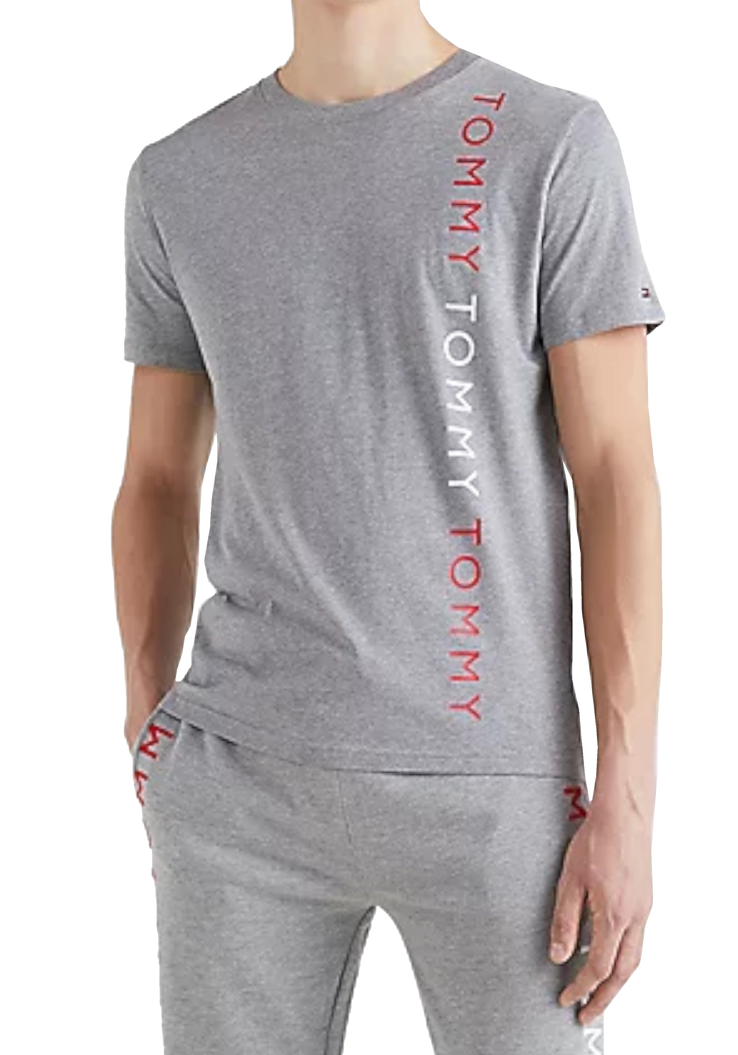 T-SHIRT E CANOTTE Grigio/rosso Tommy Hilfiger