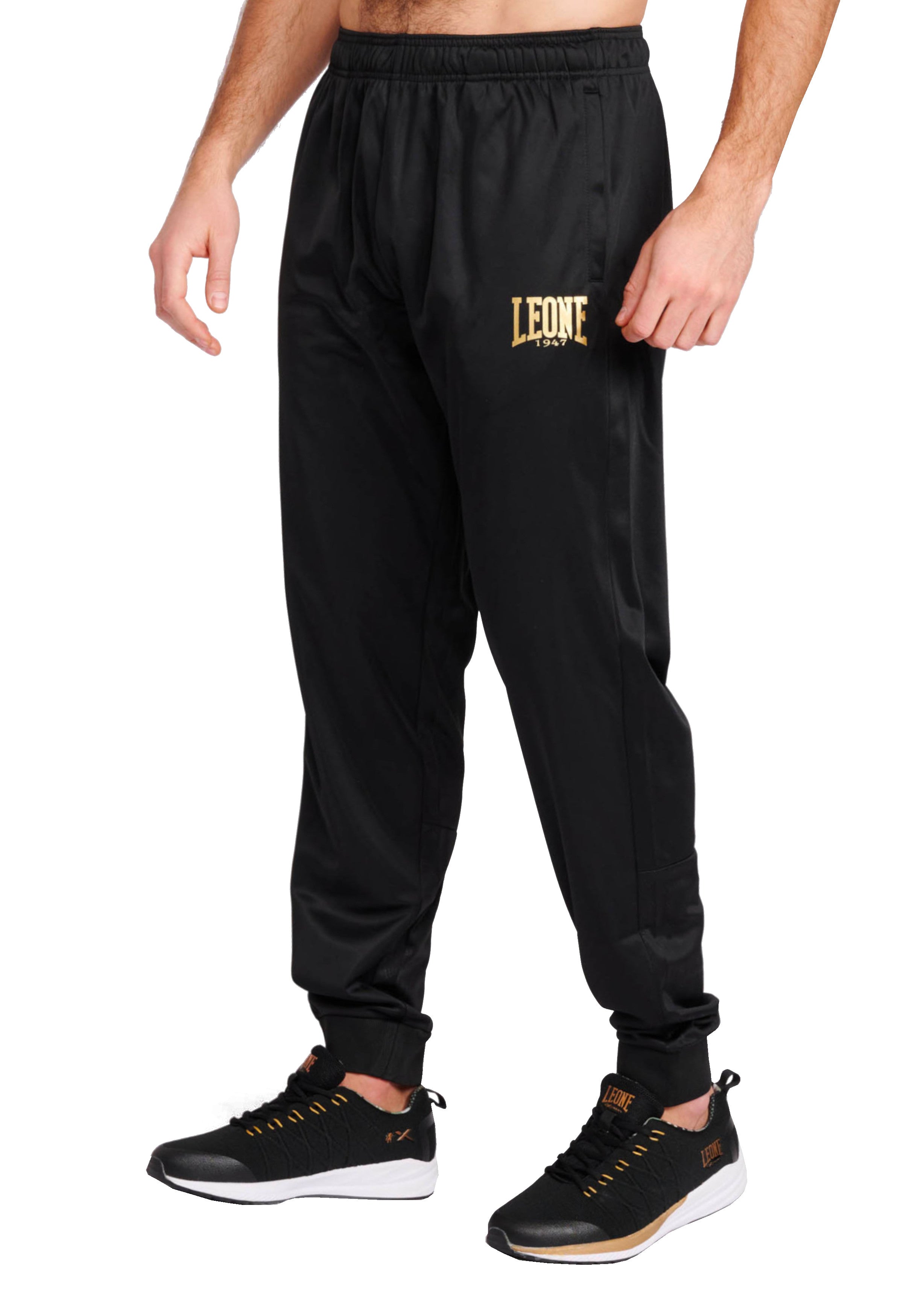 PANTALONI Nero/oro Leone